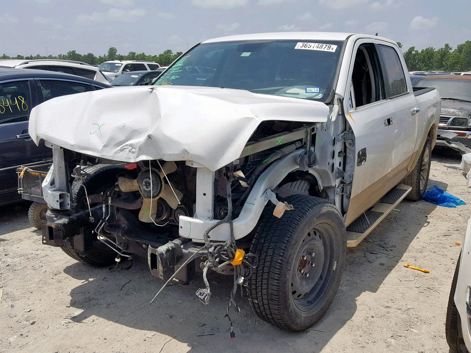 2013 Ram 1500 Longhorn White vin: 1C6RR6PT3DS517651