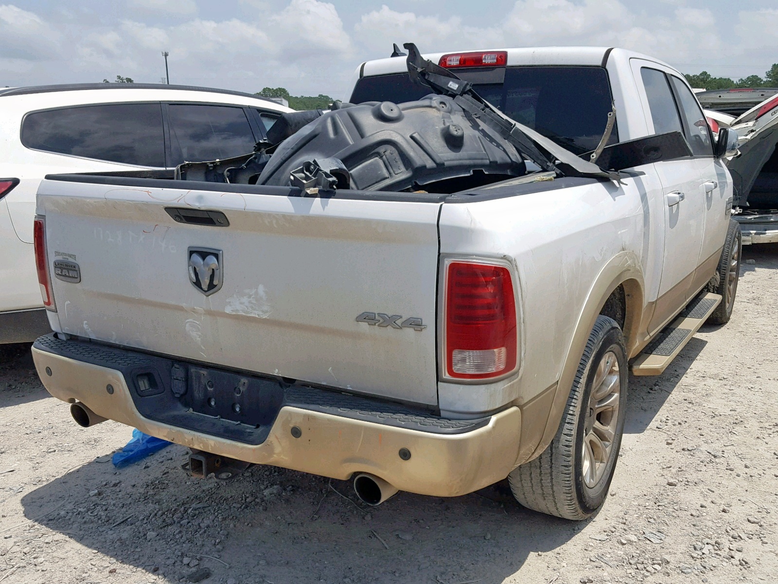 2013 Ram 1500 Longhorn White vin: 1C6RR6PT3DS517651