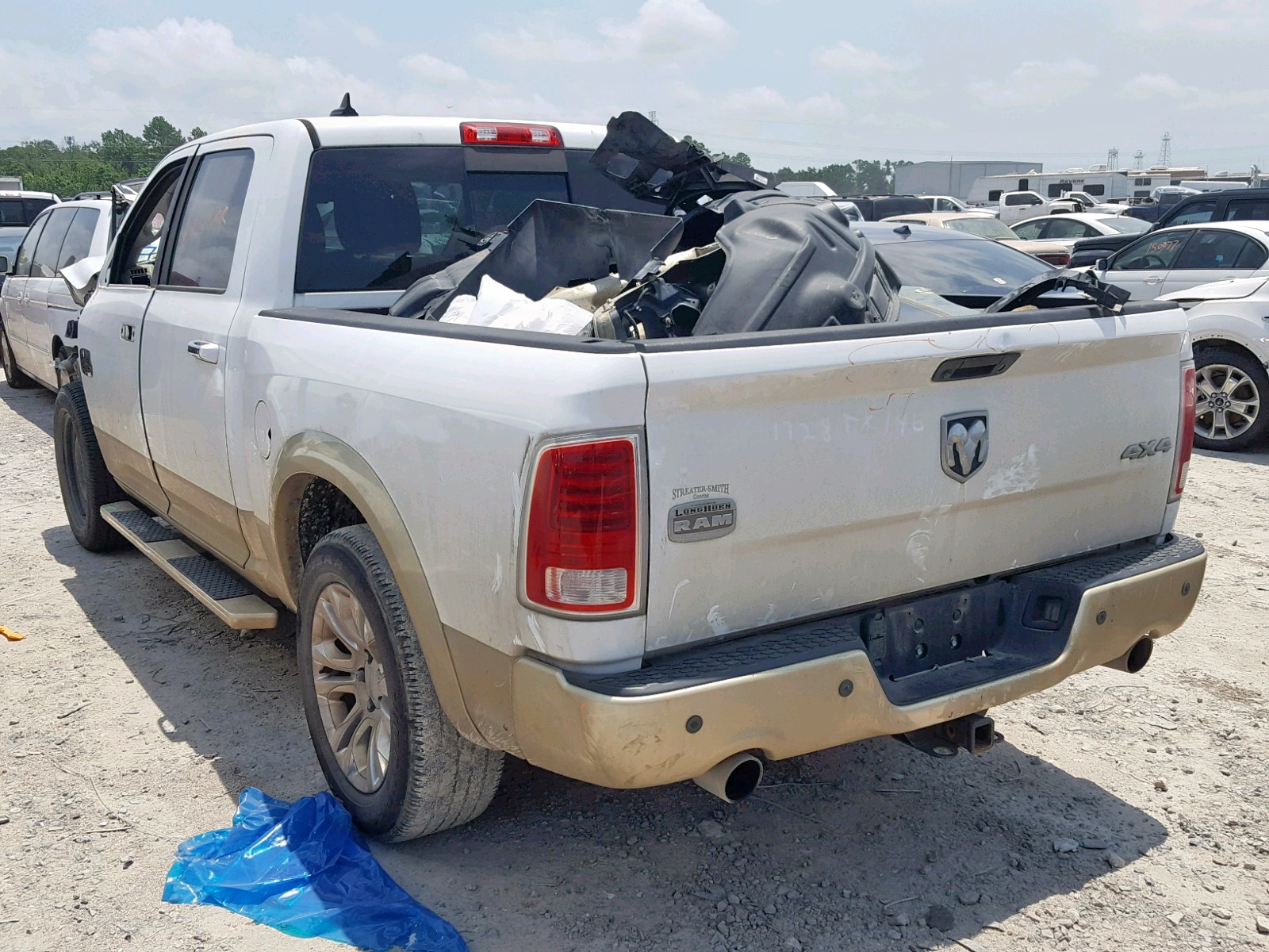 2013 Ram 1500 Longhorn White vin: 1C6RR6PT3DS517651