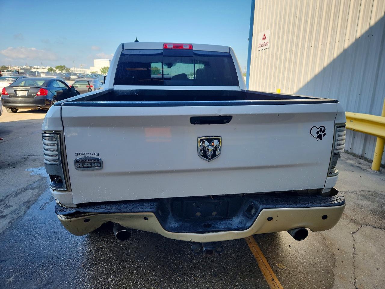 2013 Ram 1500 Longhorn White vin: 1C6RR6PT3DS517651