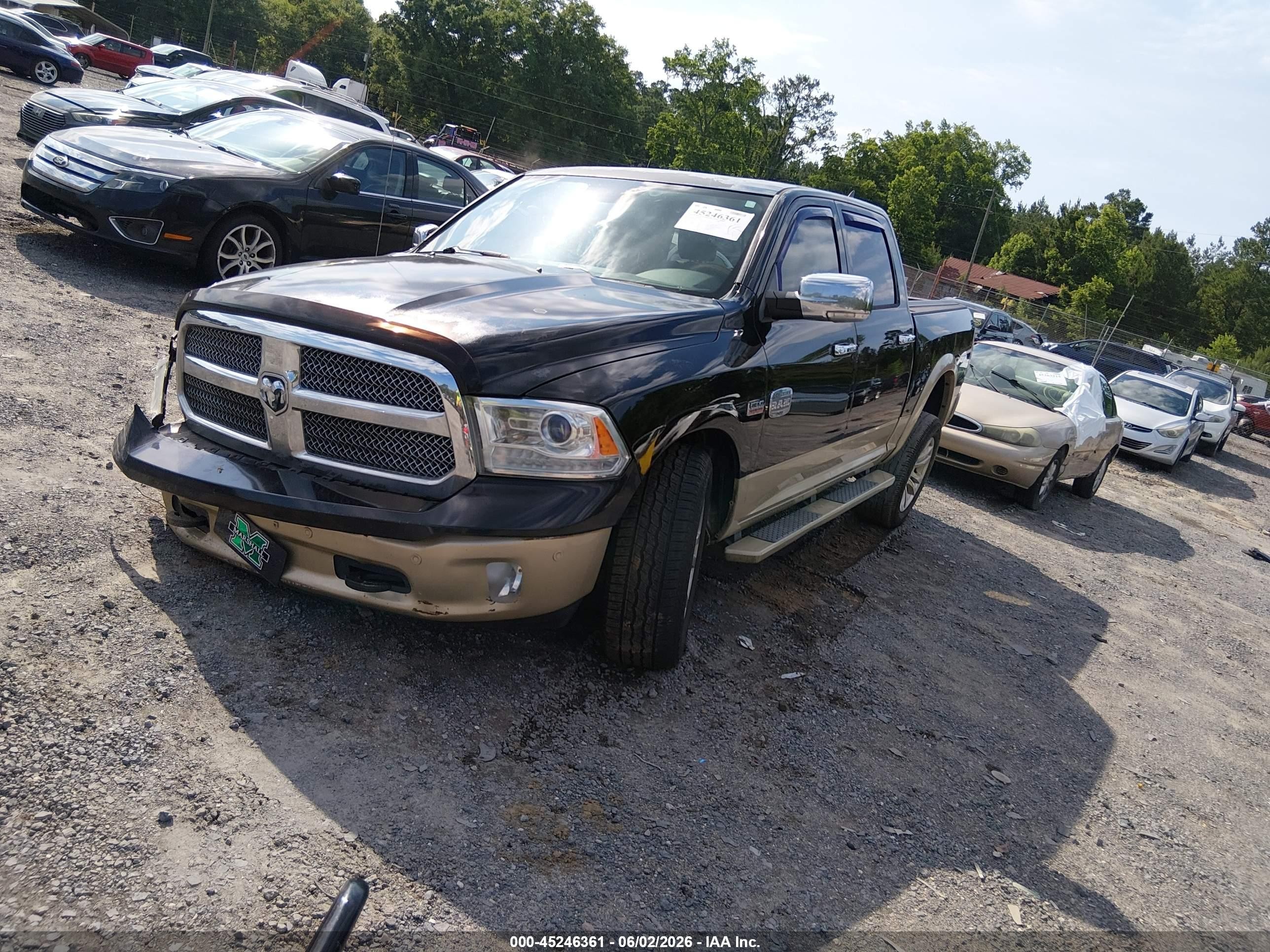 2014 Ram 1500 Longhorn Black vin: 1C6RR6PT3ES172610