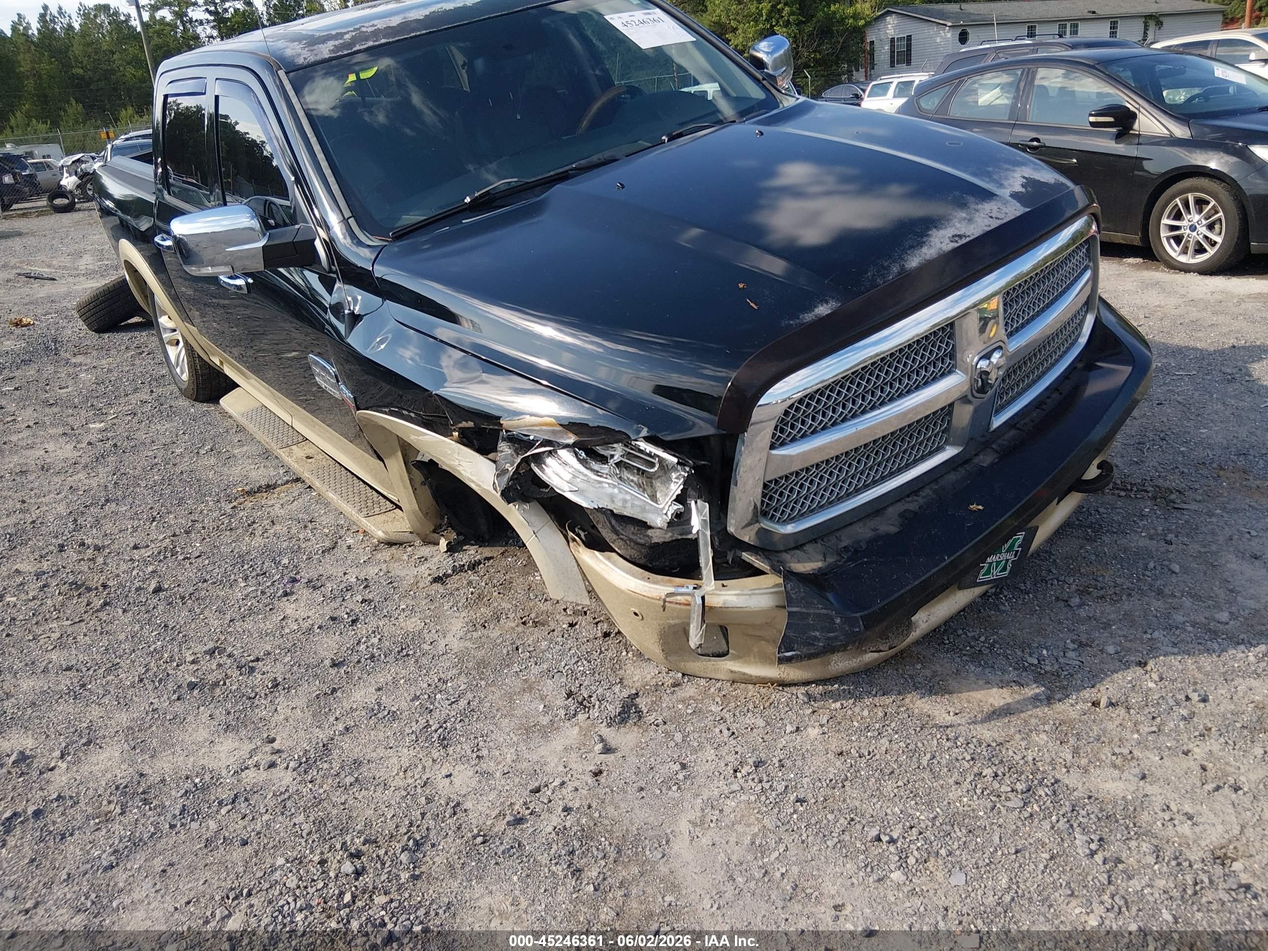 2014 Ram 1500 Longhorn Black vin: 1C6RR6PT3ES172610