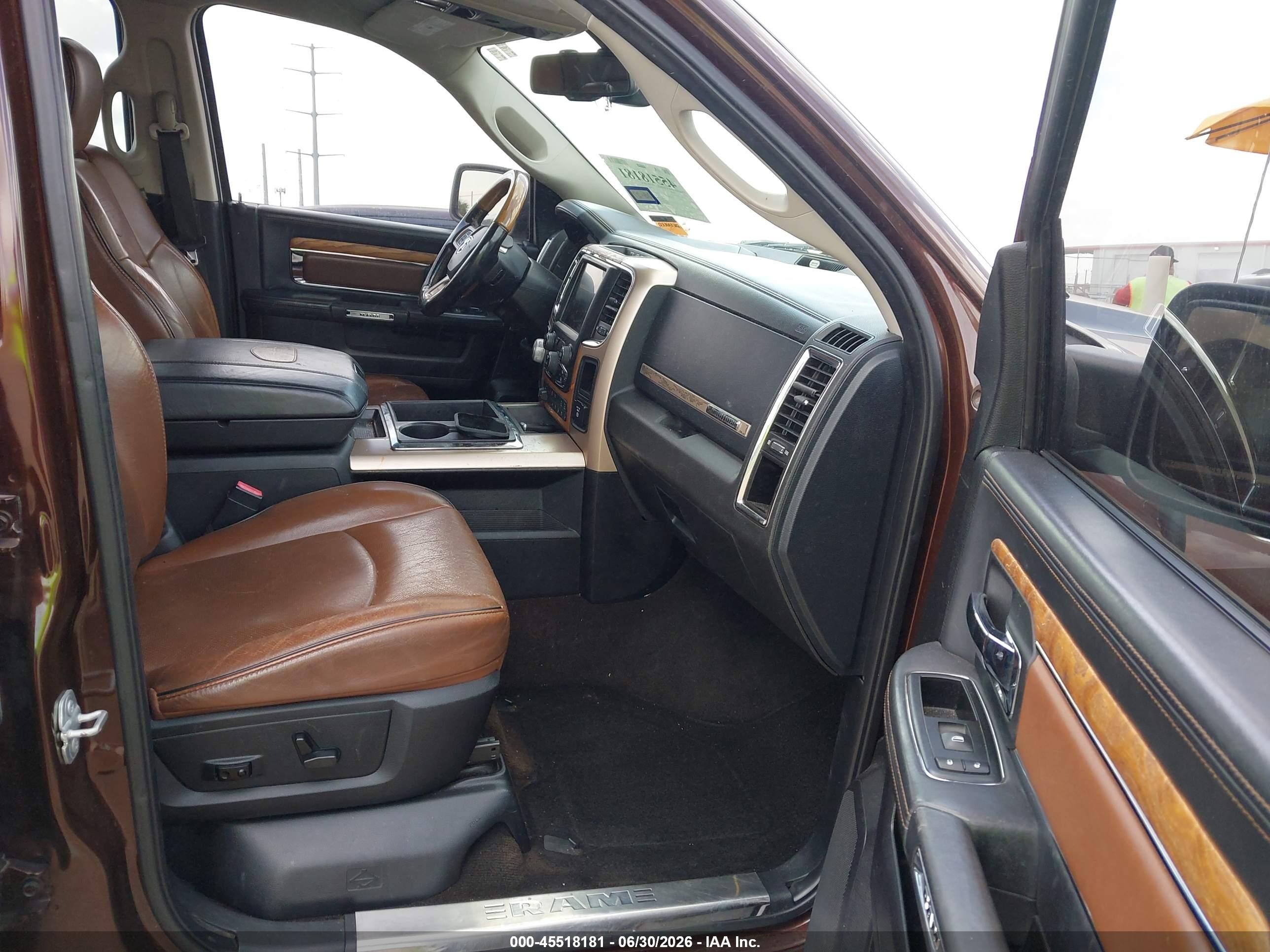 2015 Ram 1500 Laramie Longhorn Brown vin: 1C6RR6PT6FS651203
