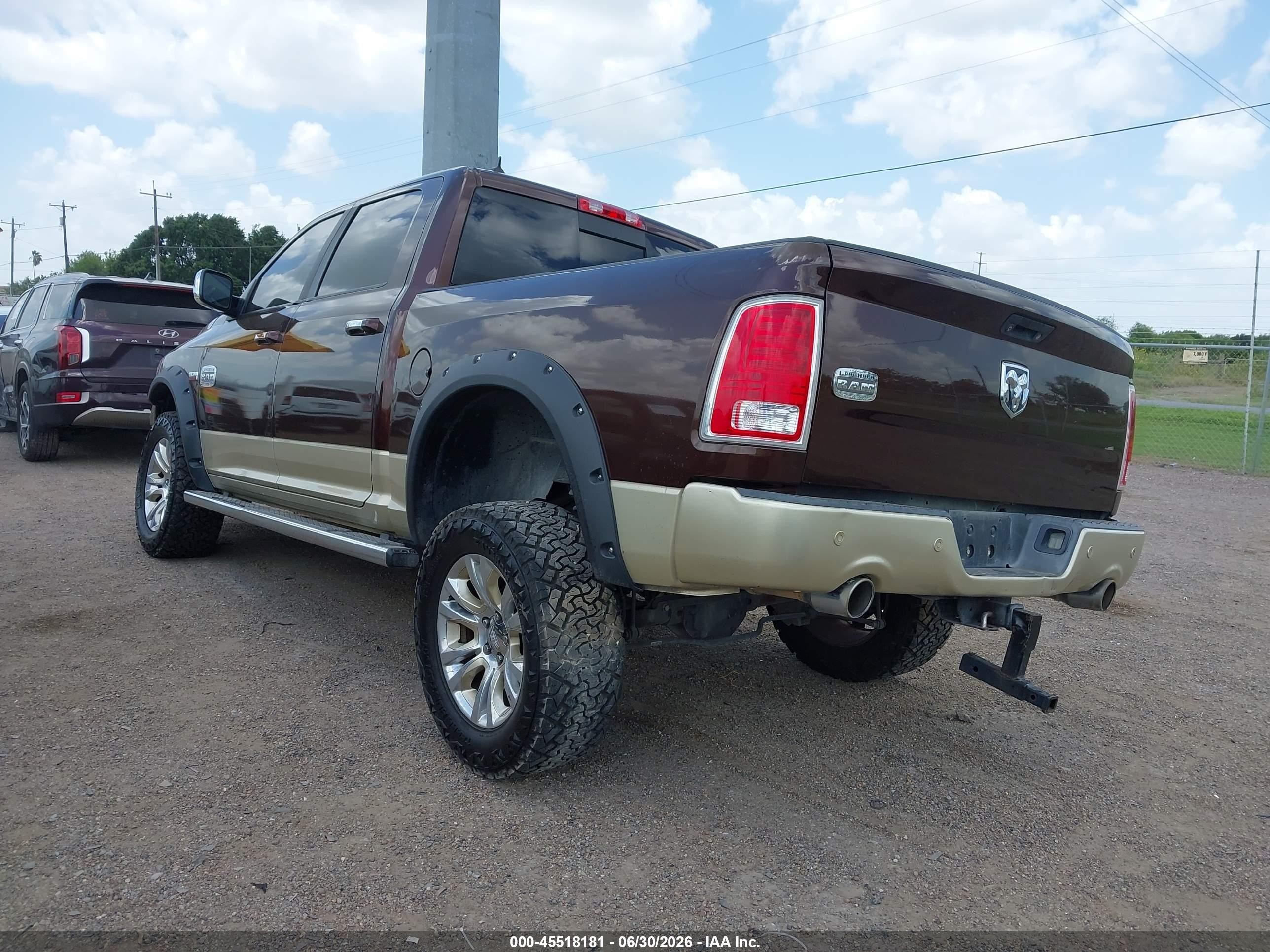 2015 Ram 1500 Laramie Longhorn Brown vin: 1C6RR6PT6FS651203