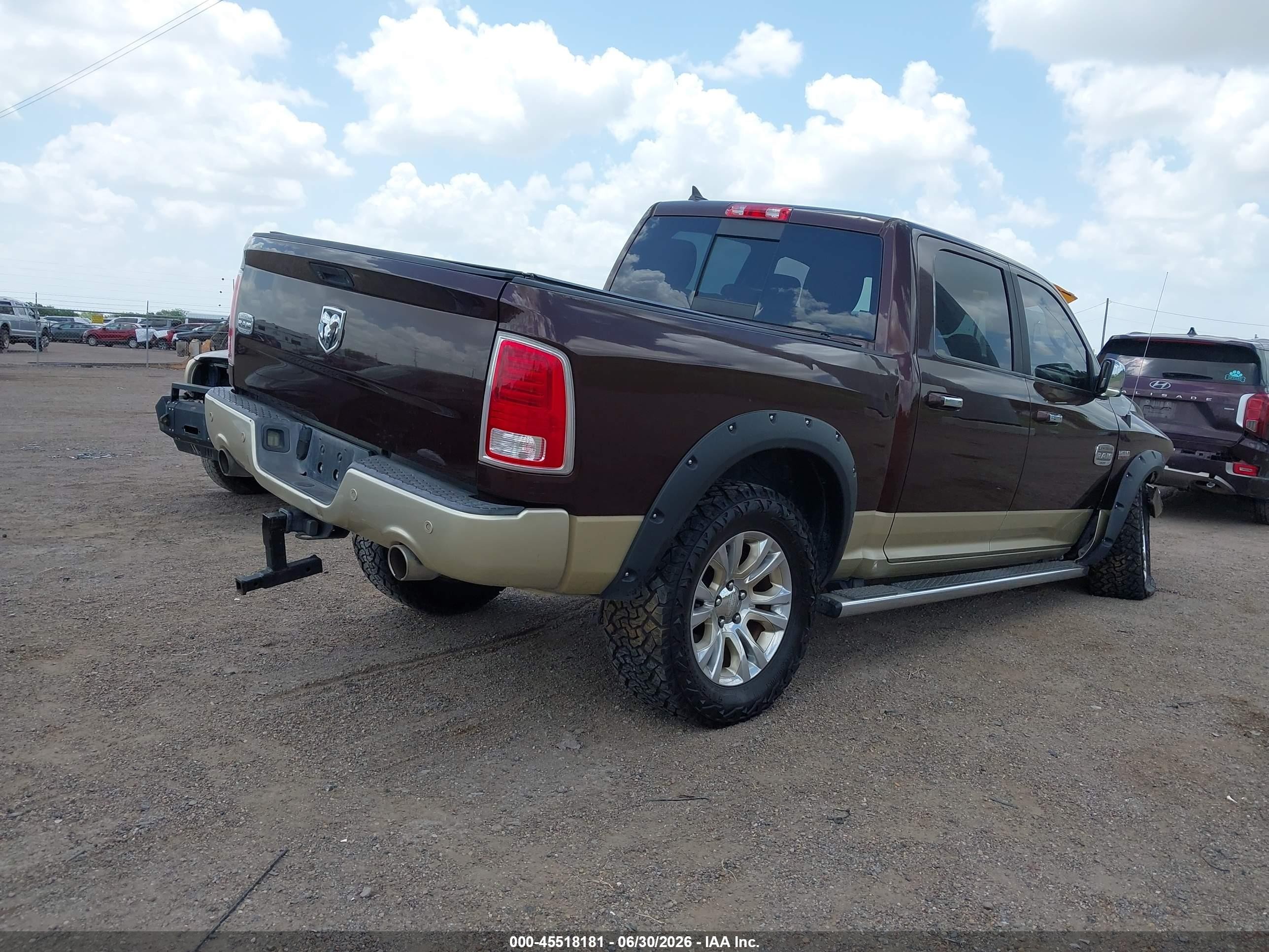 2015 Ram 1500 Laramie Longhorn Brown vin: 1C6RR6PT6FS651203