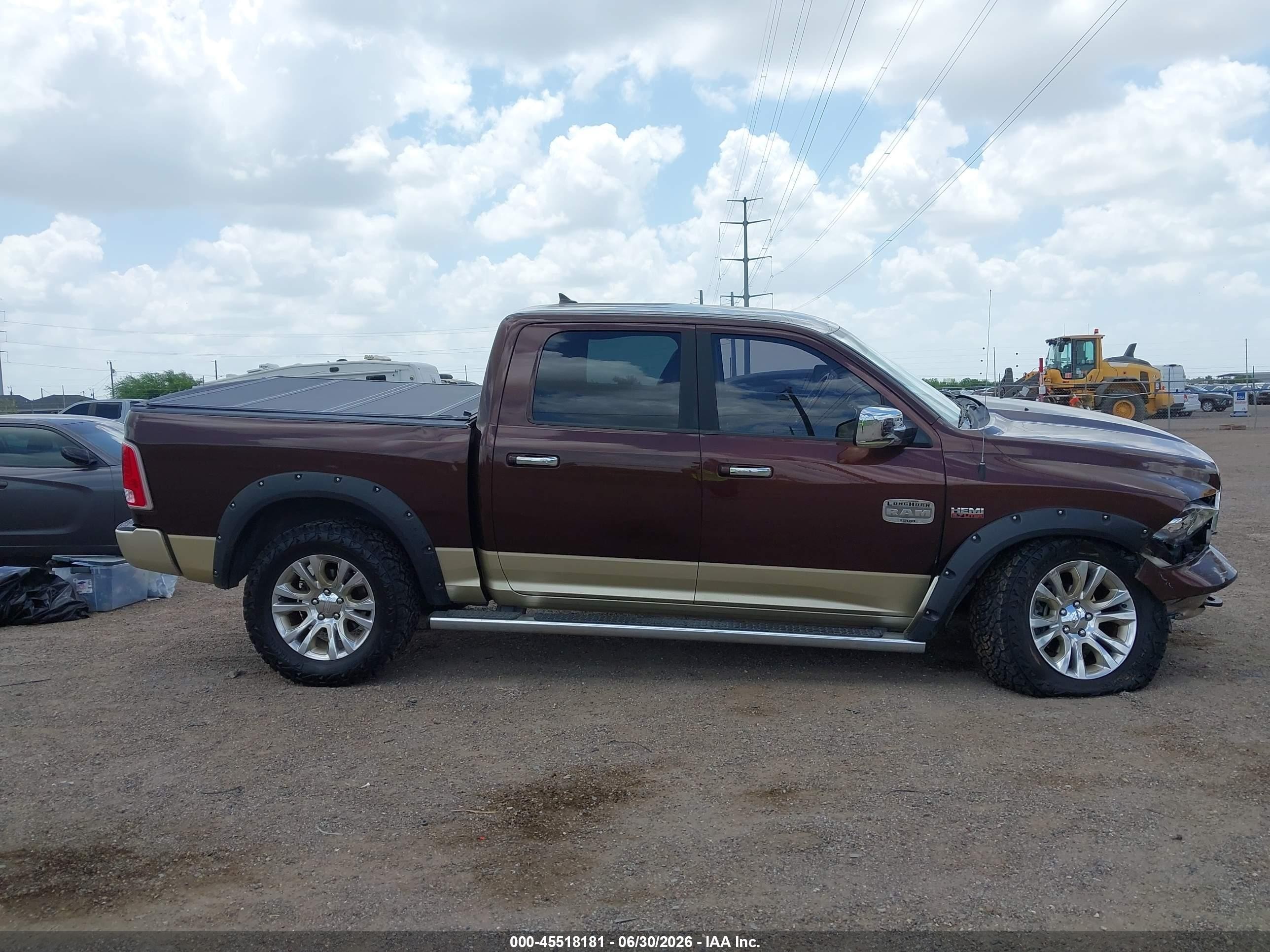 2015 Ram 1500 Laramie Longhorn Brown vin: 1C6RR6PT6FS651203