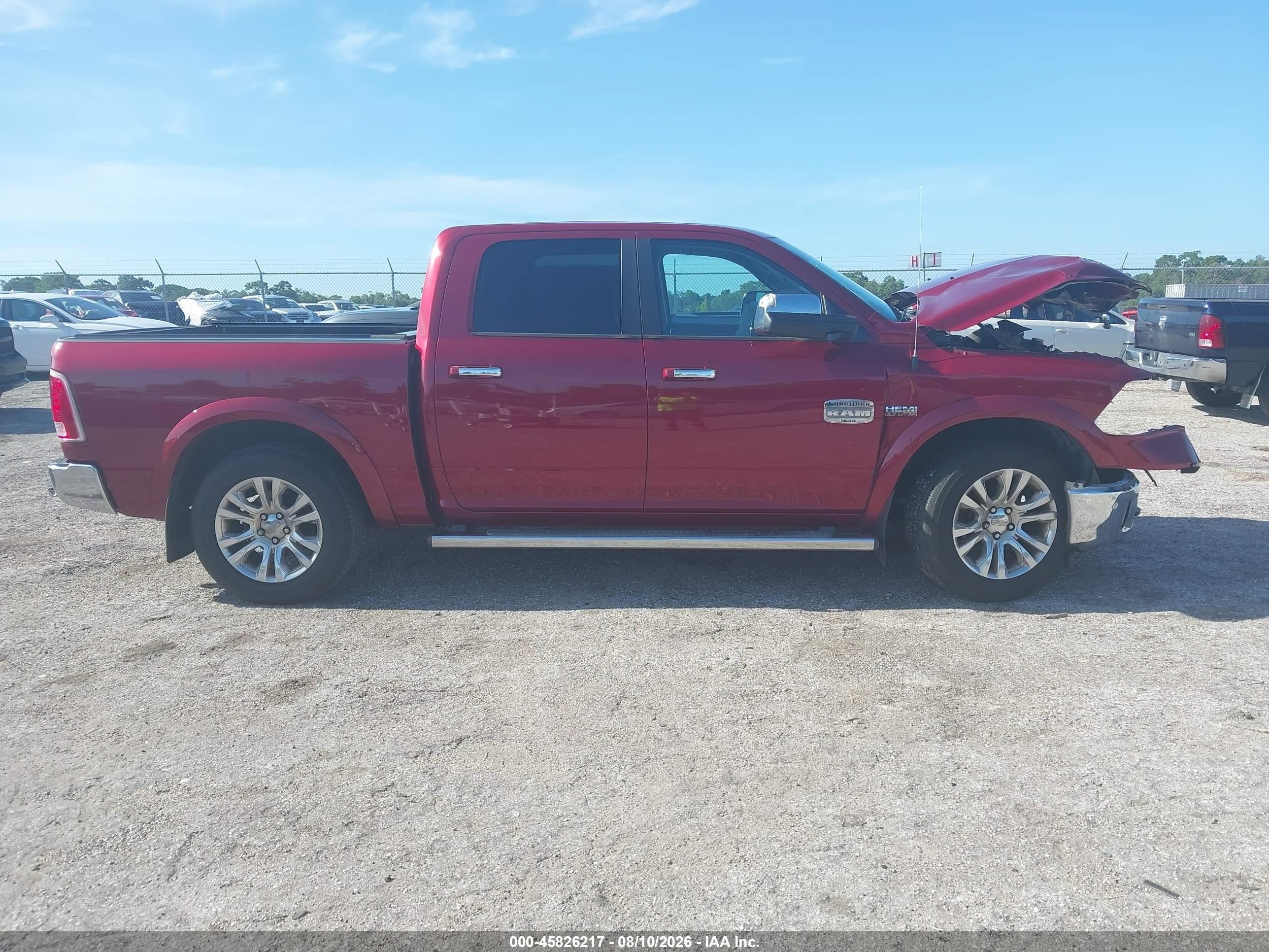 2014 Ram 1500 Longhorn Бордовый vin: 1C6RR6PT7ES298775