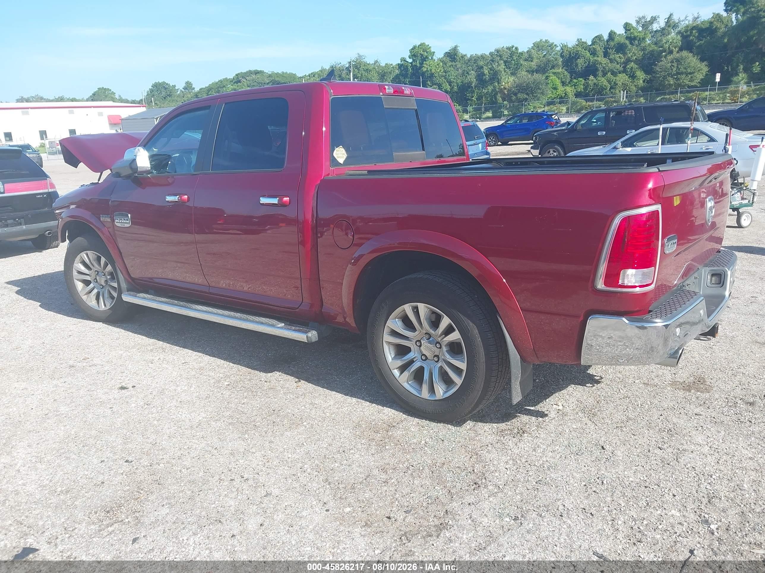 2014 Ram 1500 Longhorn Бордовый vin: 1C6RR6PT7ES298775