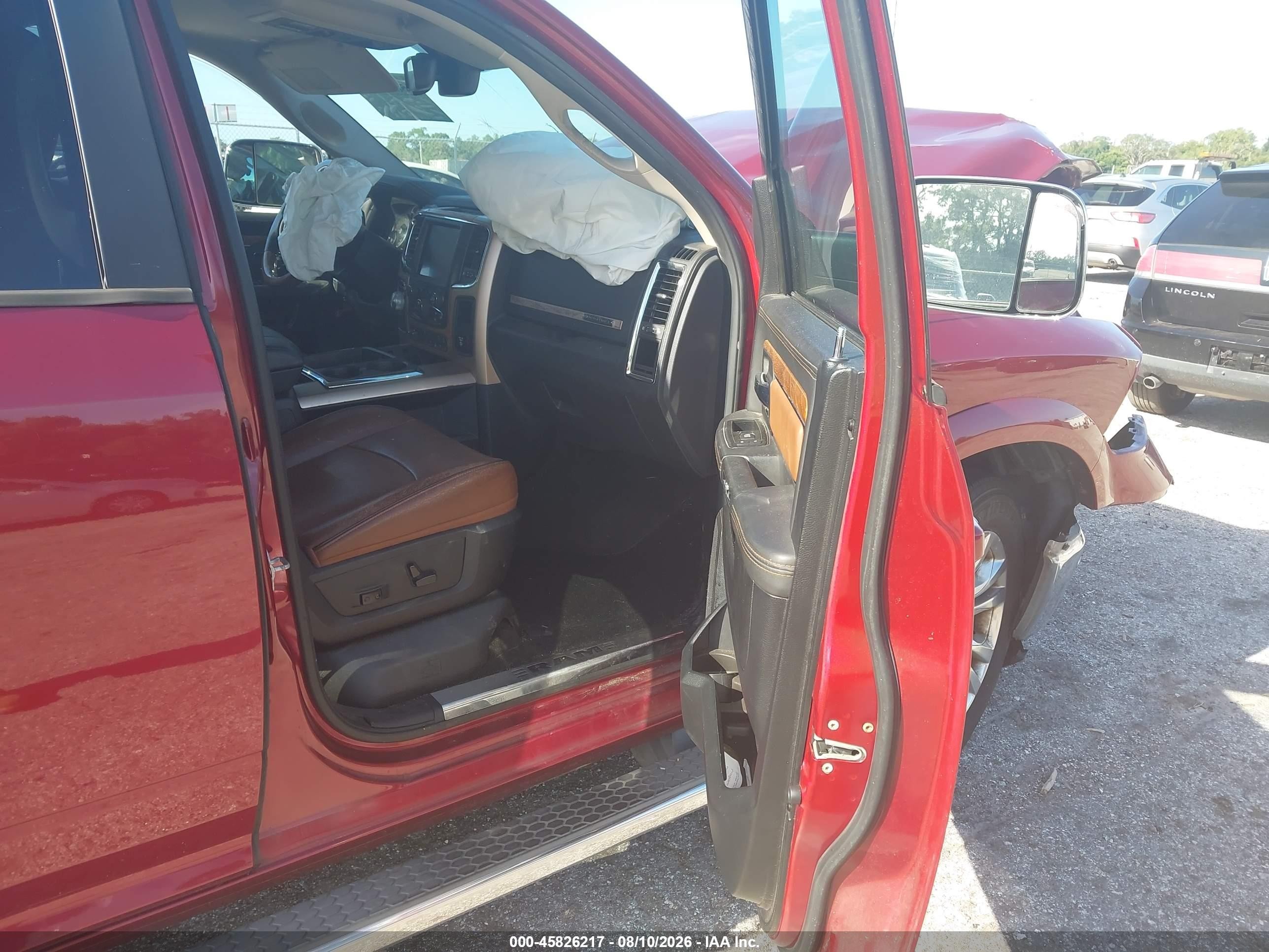2014 Ram 1500 Longhorn Бордовый vin: 1C6RR6PT7ES298775