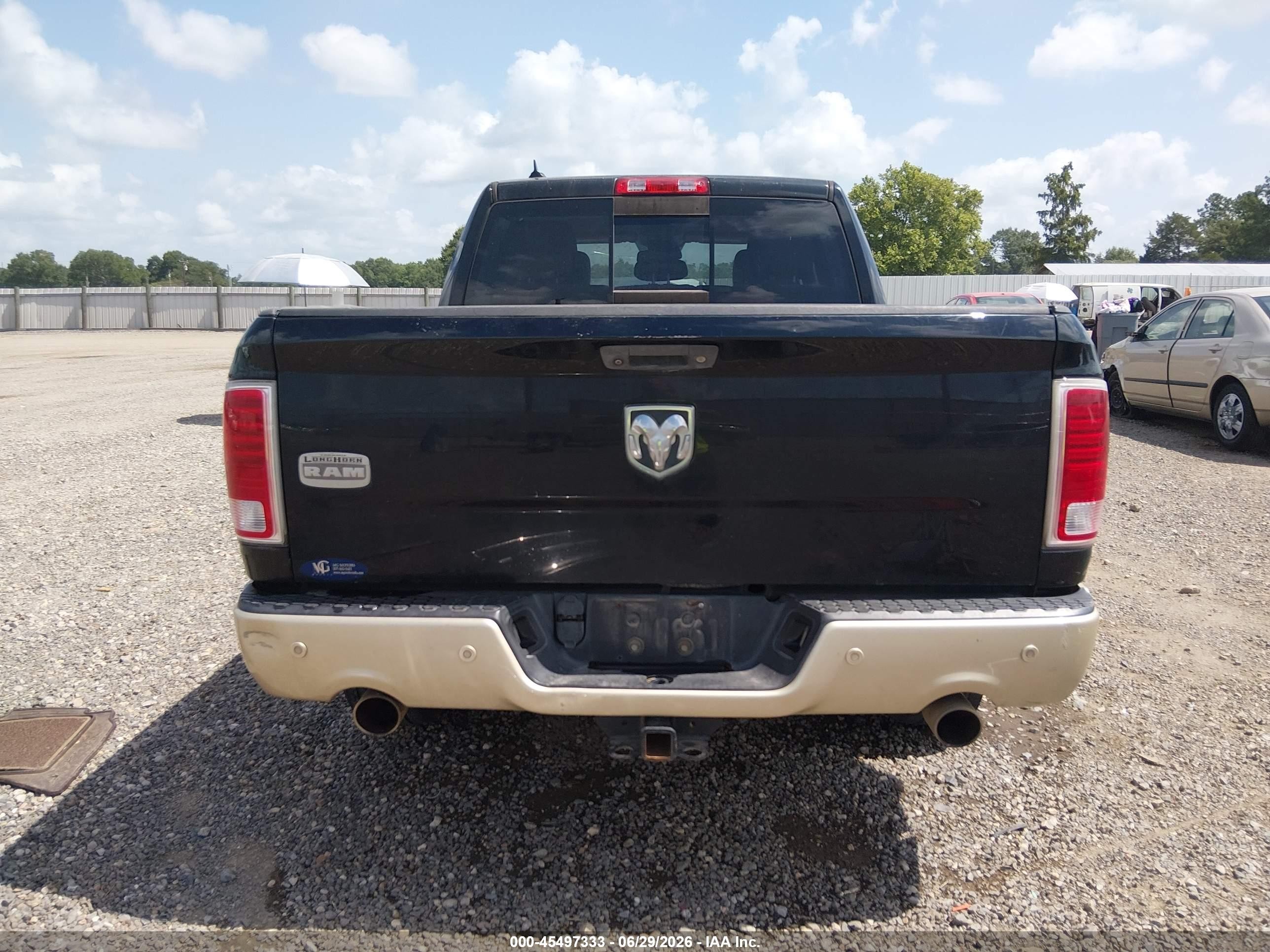 2015 Ram 1500 Laramie Longhorn Black vin: 1C6RR6PT7FS535377