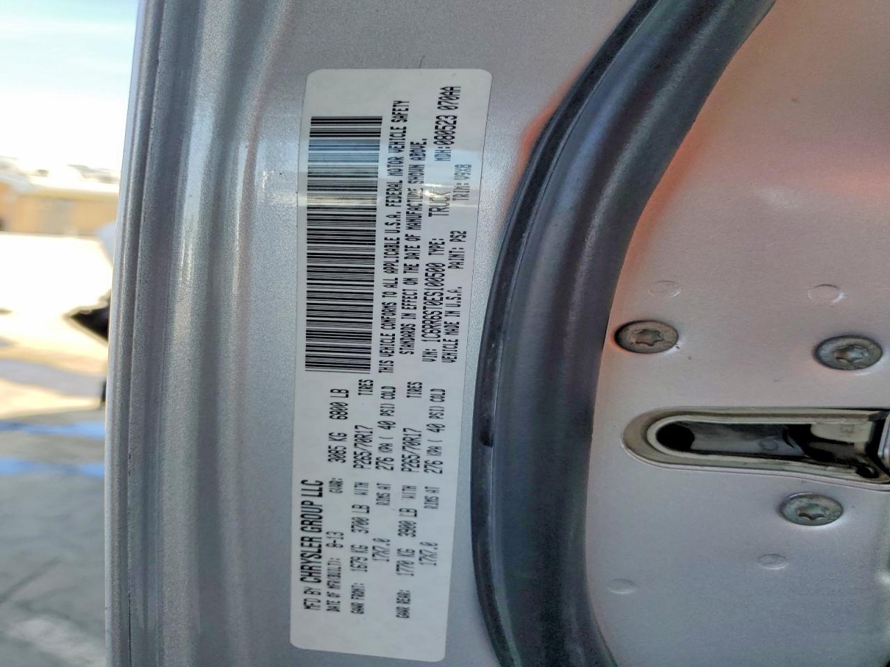 2014 Ram 1500 St Silver vin: 1C6RR6ST0ES100500