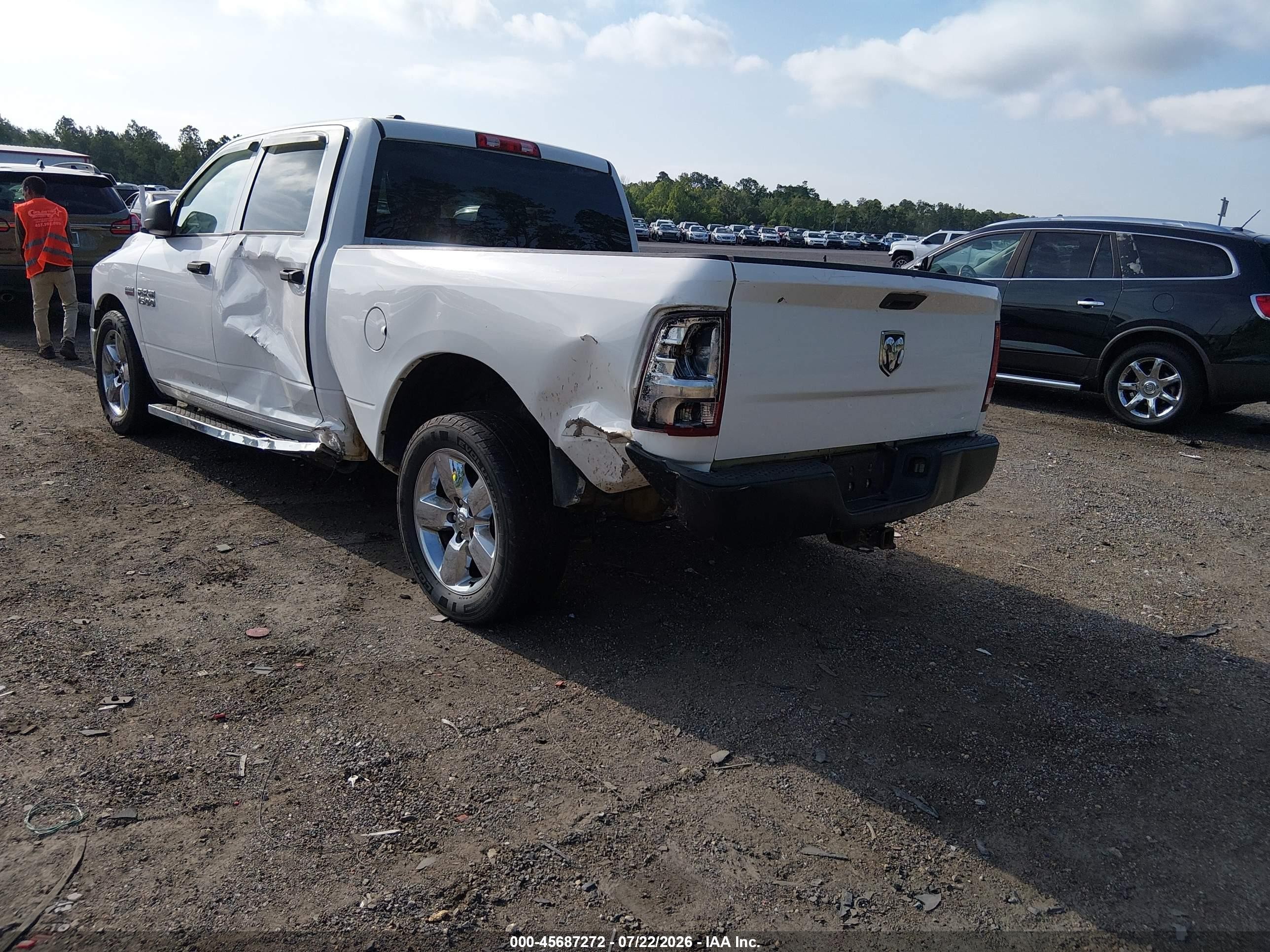 2014 Ram 1500 Tradesman White vin: 1C6RR6ST3ES478424