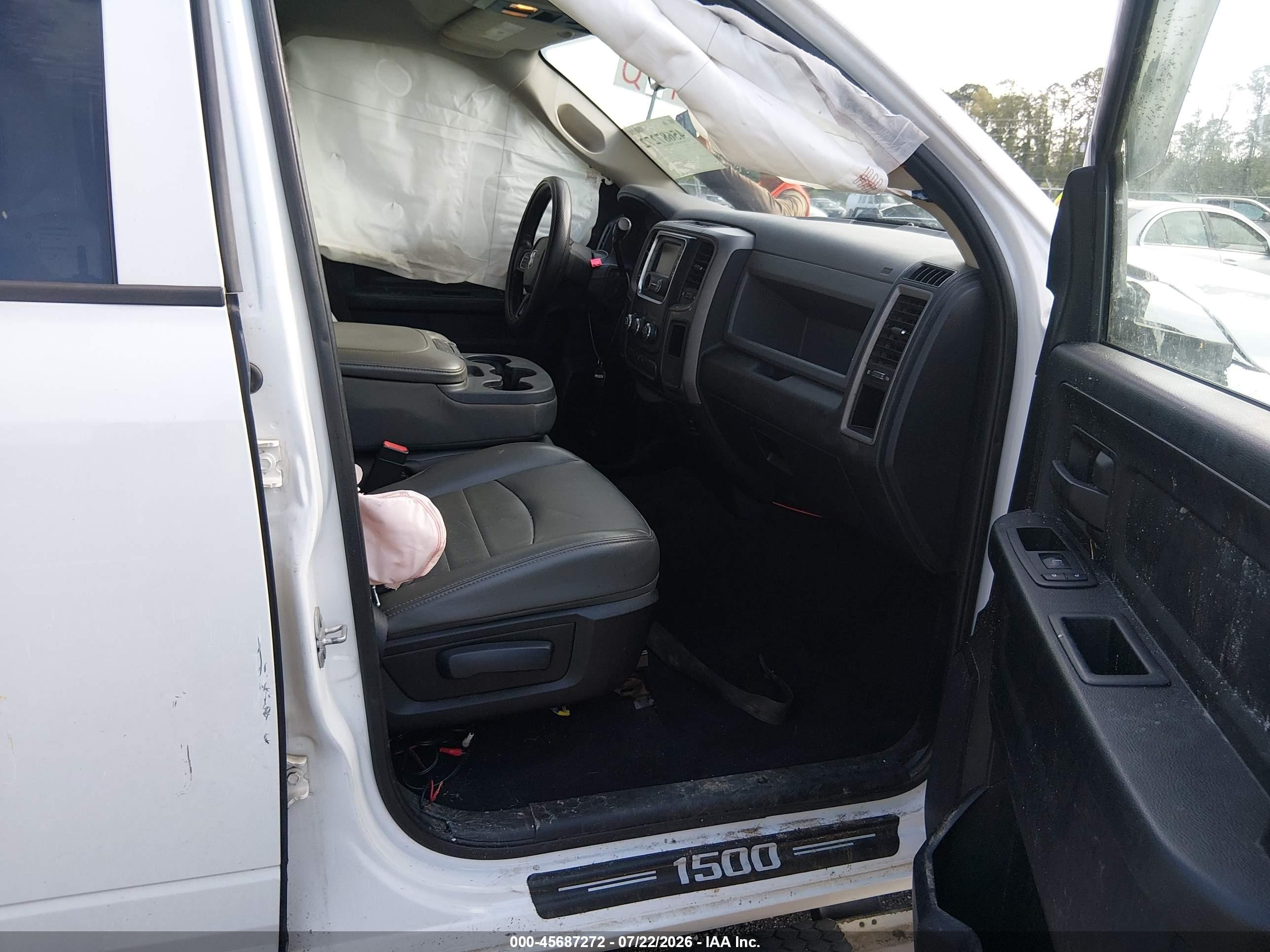 2014 Ram 1500 Tradesman White vin: 1C6RR6ST3ES478424