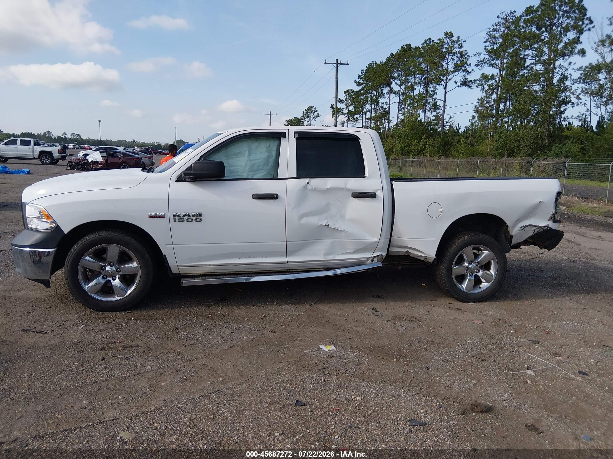 2014 Ram 1500 Tradesman White vin: 1C6RR6ST3ES478424