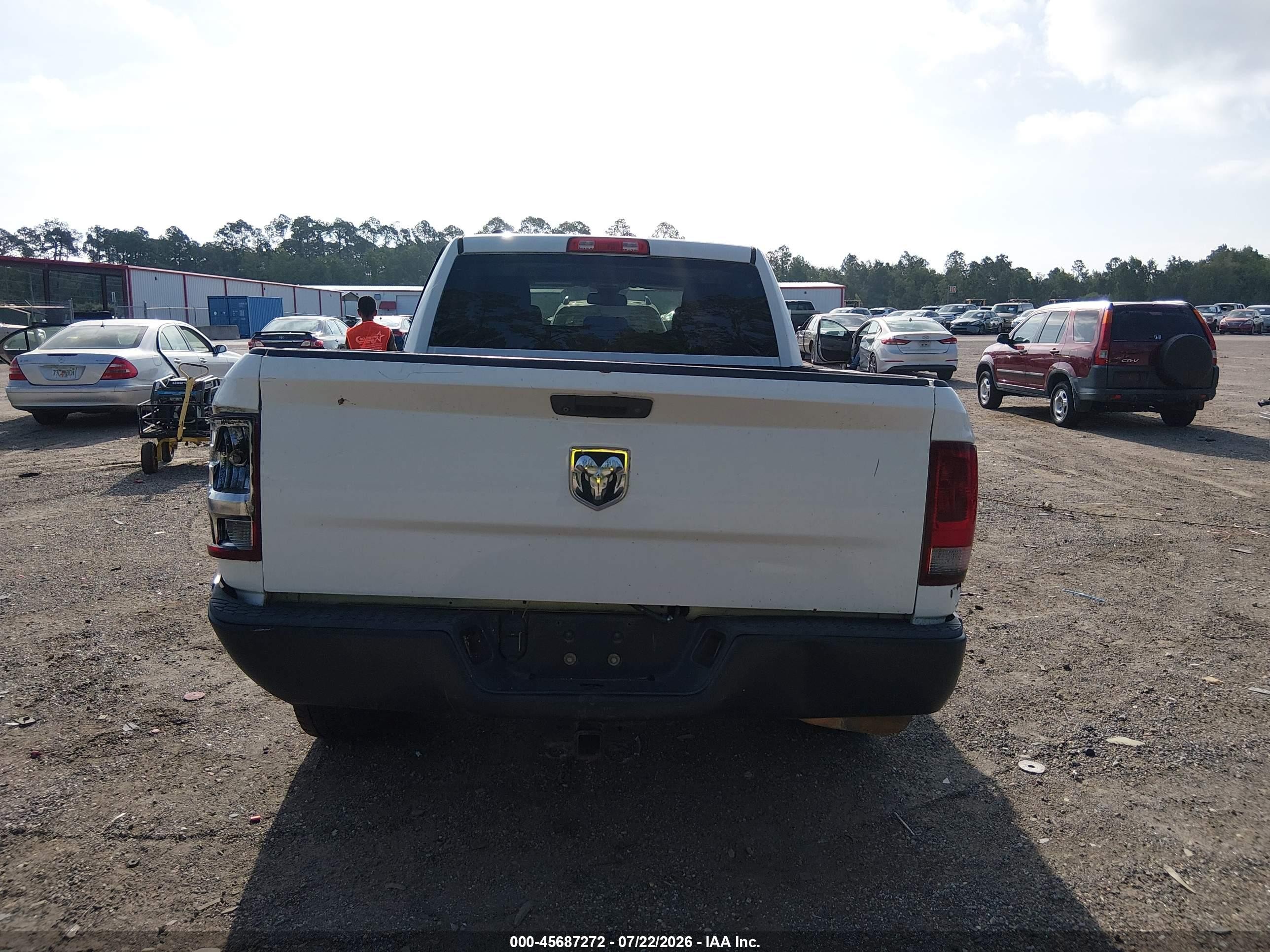 2014 Ram 1500 Tradesman White vin: 1C6RR6ST3ES478424