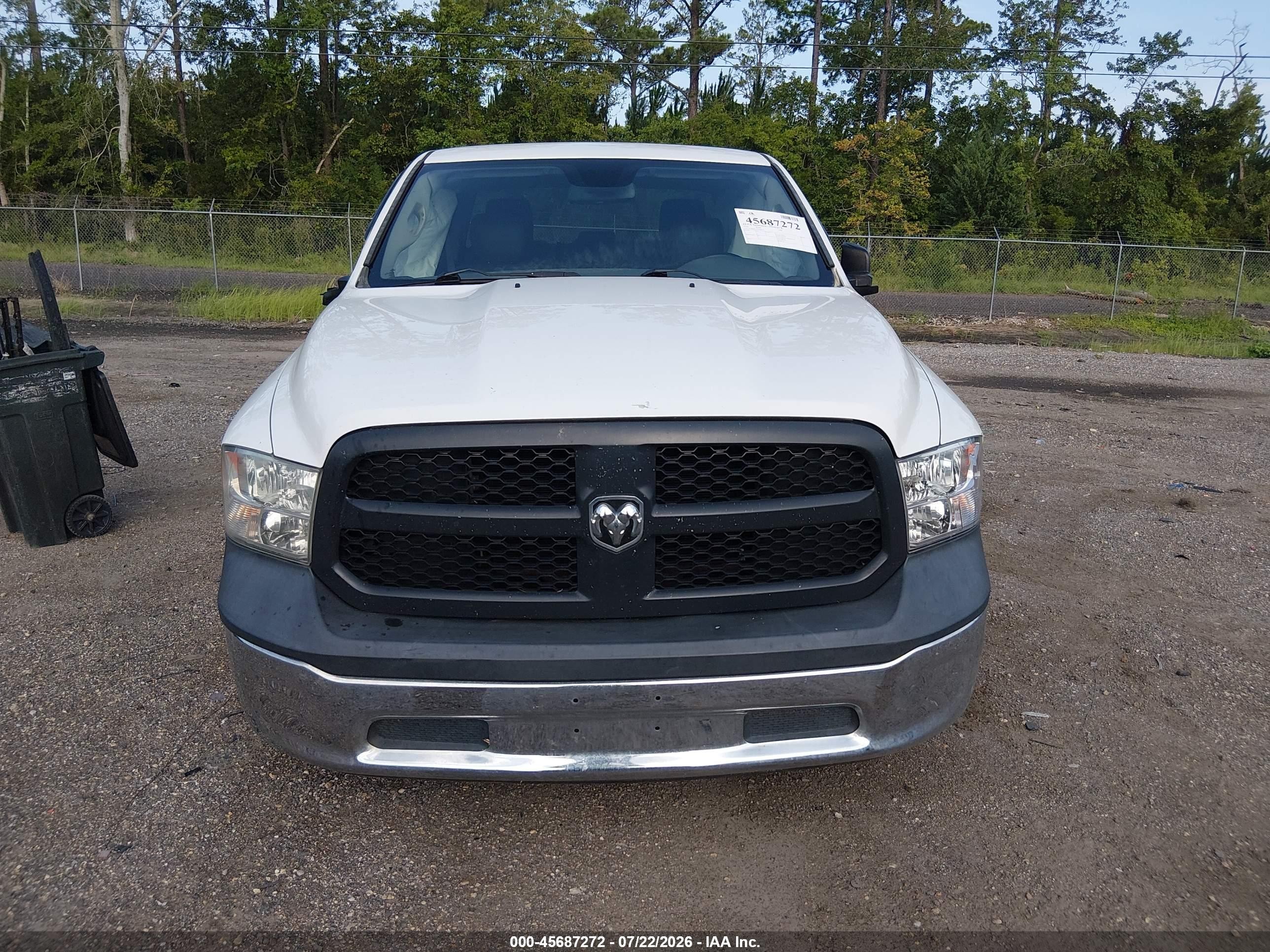 2014 Ram 1500 Tradesman White vin: 1C6RR6ST3ES478424