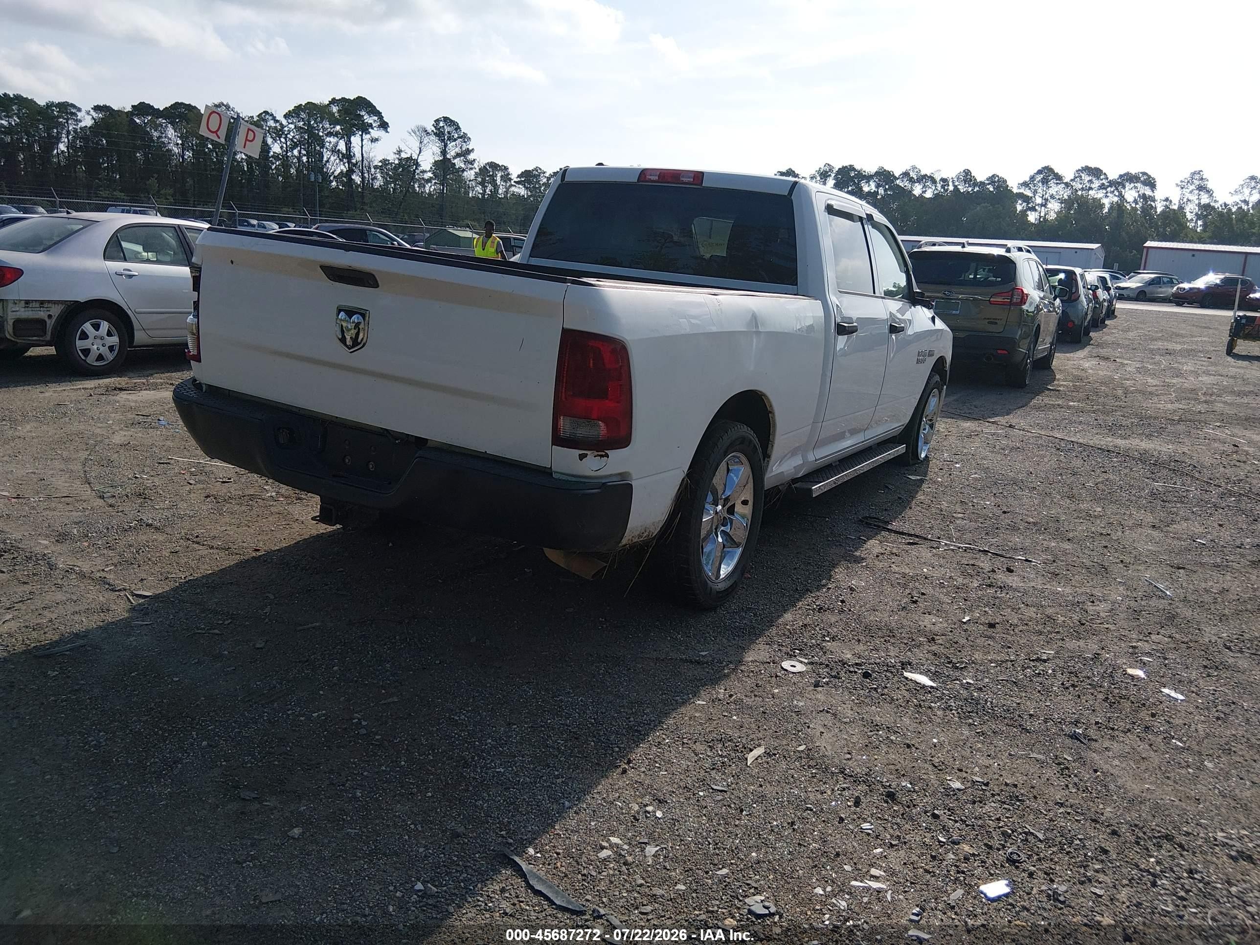 2014 Ram 1500 Tradesman White vin: 1C6RR6ST3ES478424