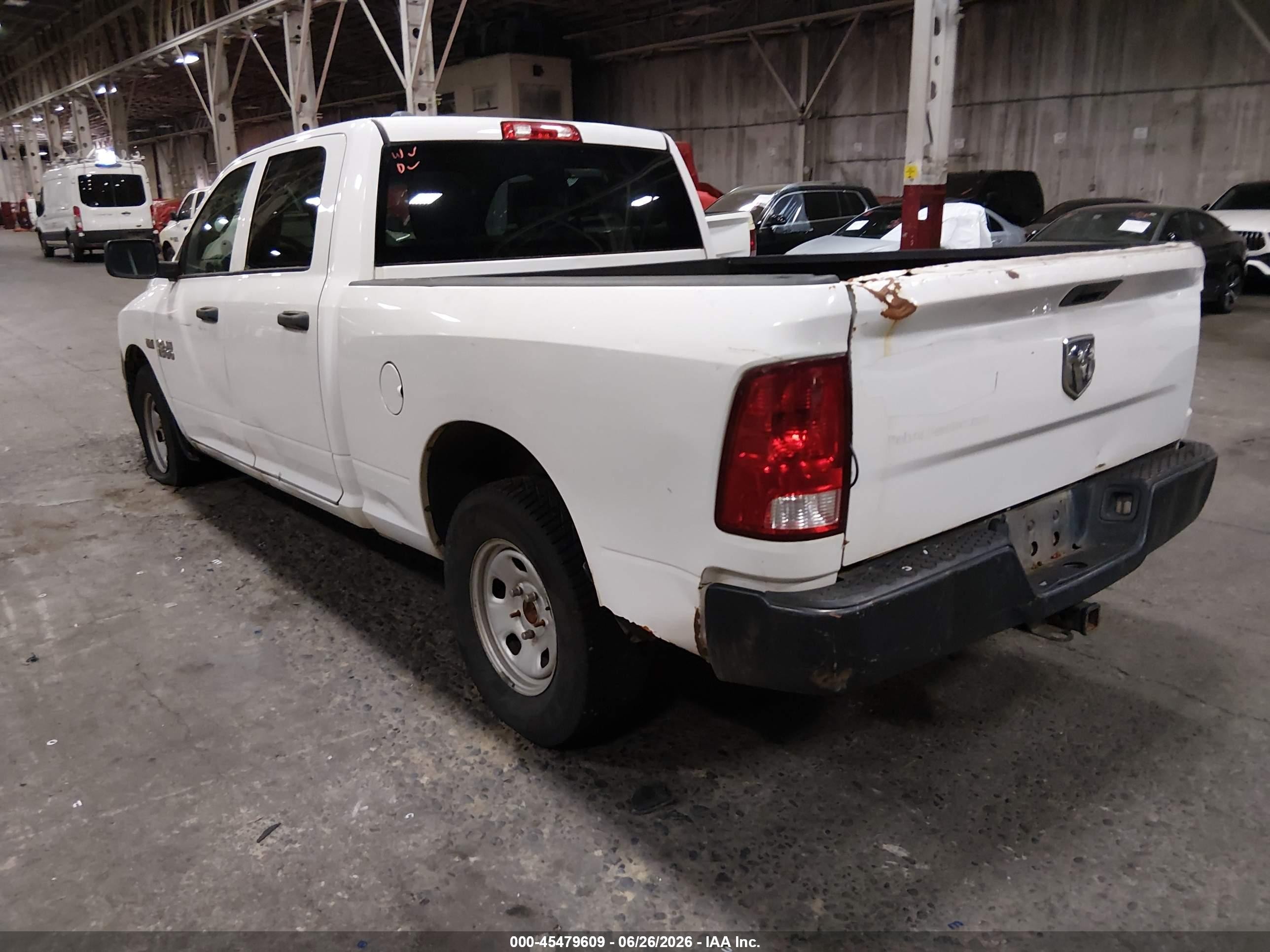 2015 Ram 1500 Tradesman White vin: 1C6RR6ST8FS761774