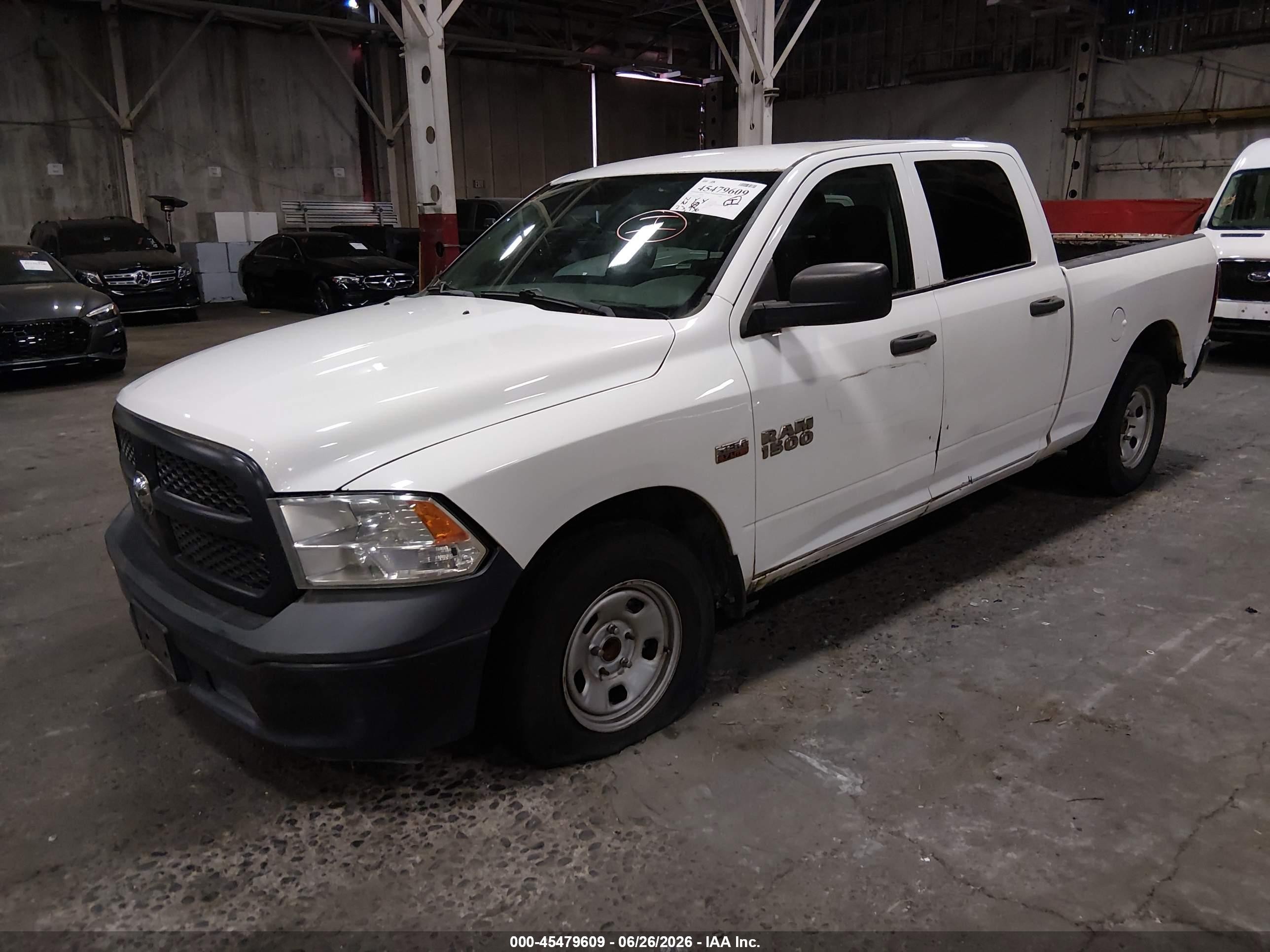 2015 Ram 1500 Tradesman White vin: 1C6RR6ST8FS761774