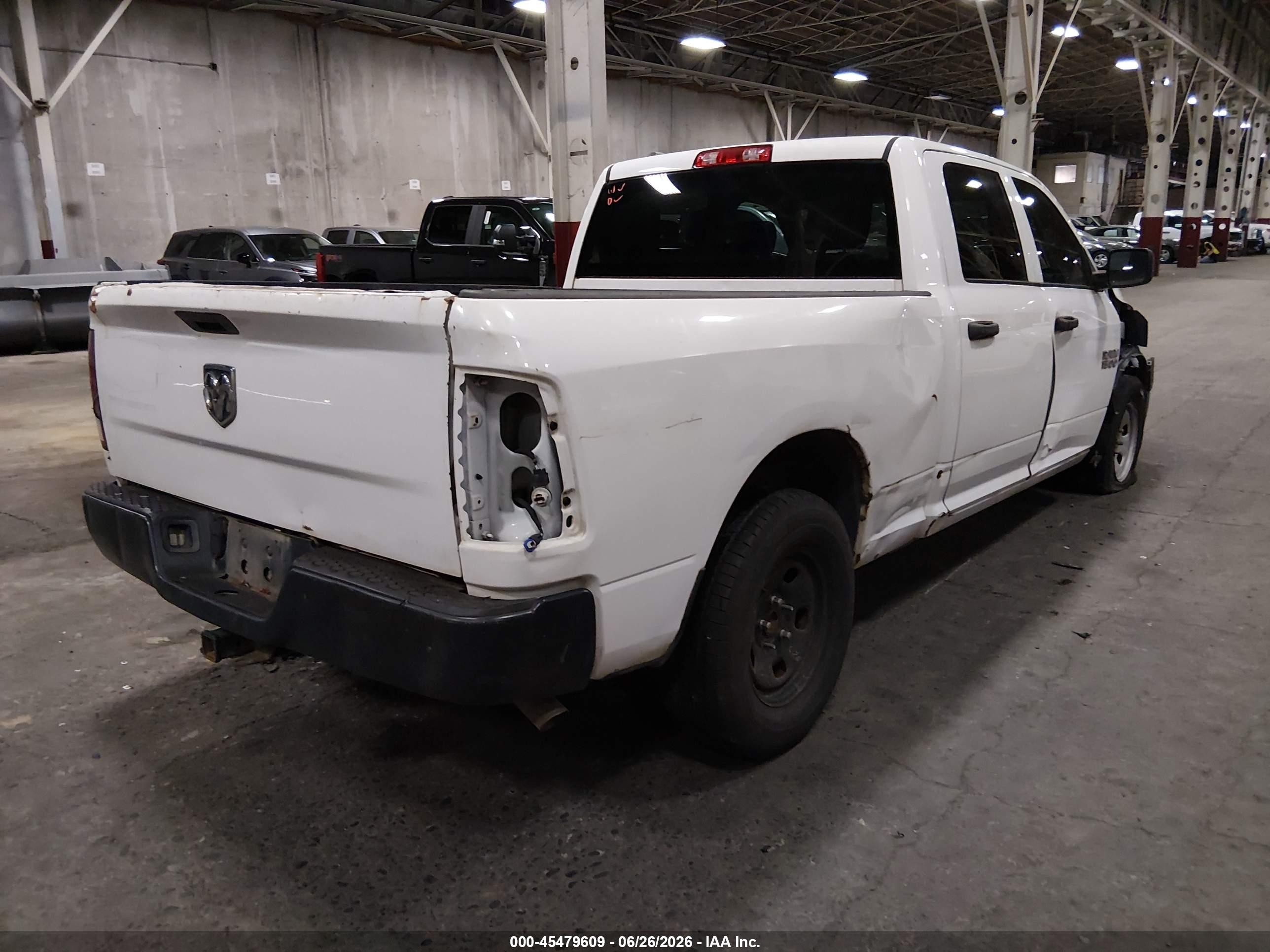 2015 Ram 1500 Tradesman White vin: 1C6RR6ST8FS761774