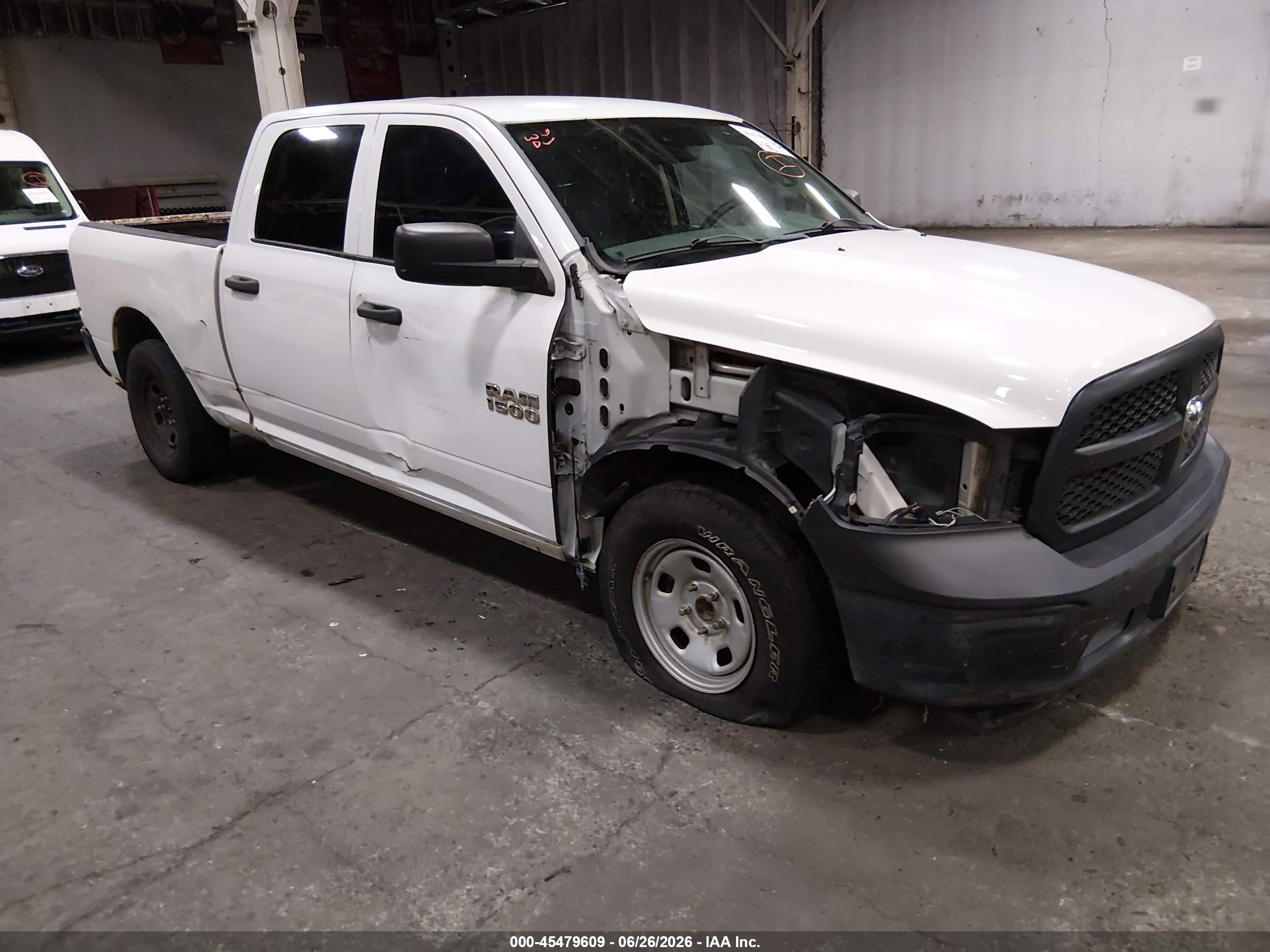 2015 Ram 1500 Tradesman White vin: 1C6RR6ST8FS761774