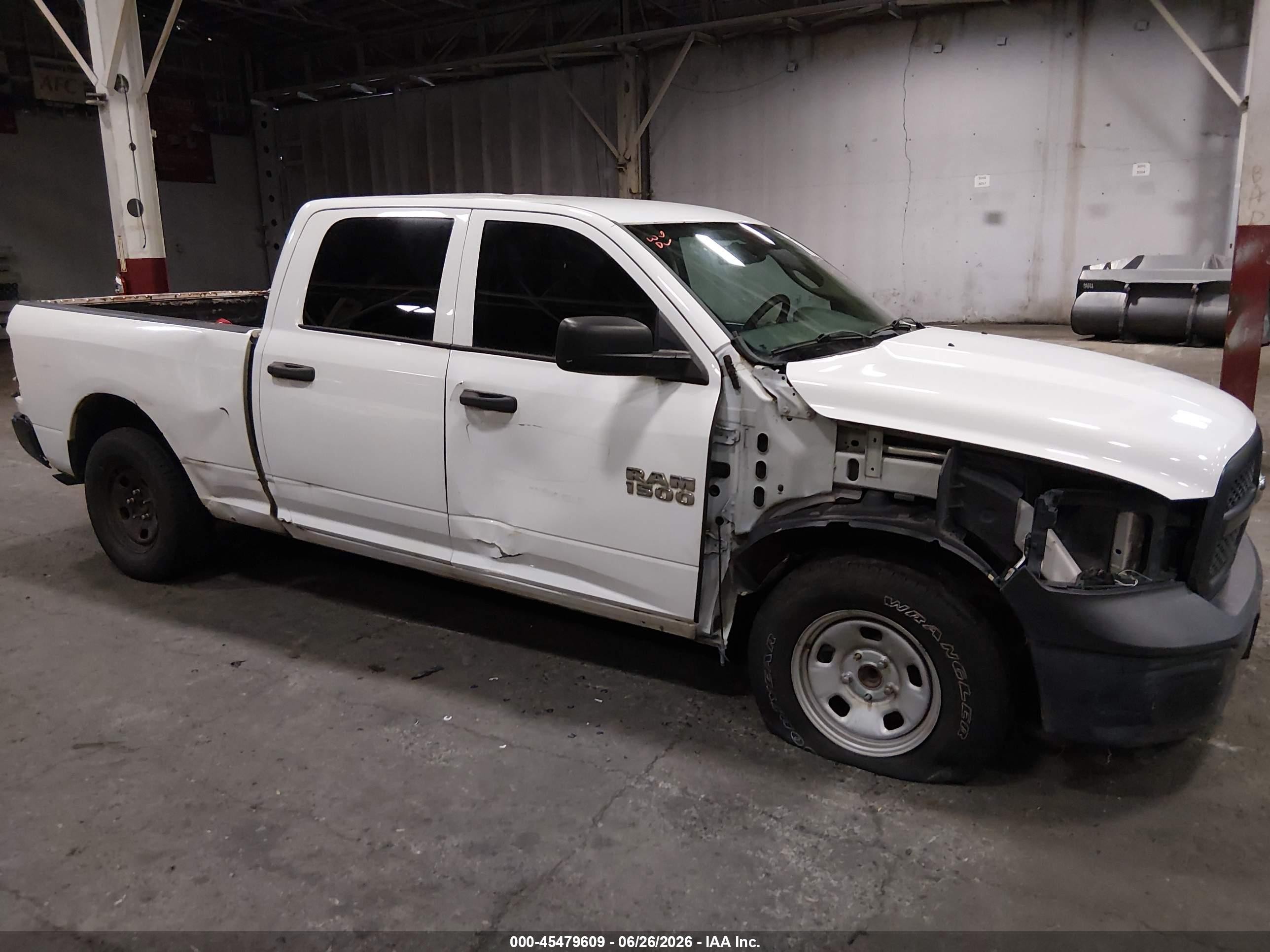 2015 Ram 1500 Tradesman White vin: 1C6RR6ST8FS761774