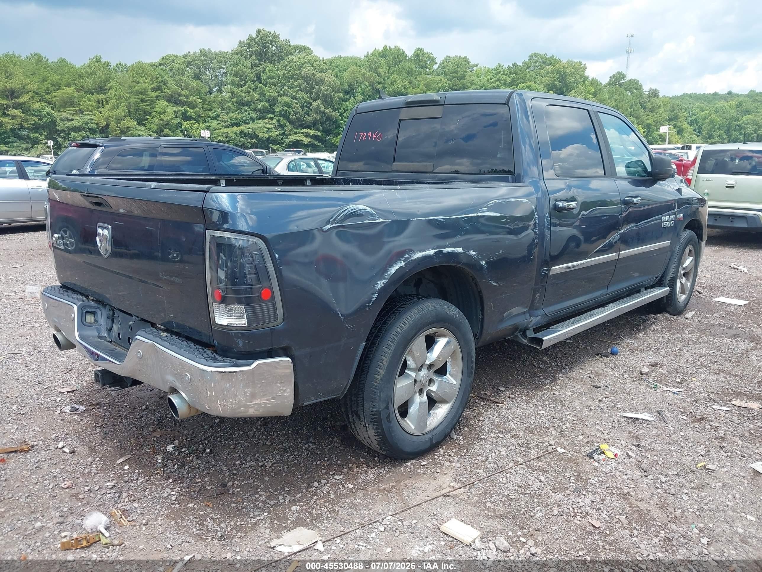 2014 Ram 1500 Big Horn Black vin: 1C6RR6TT5ES172940