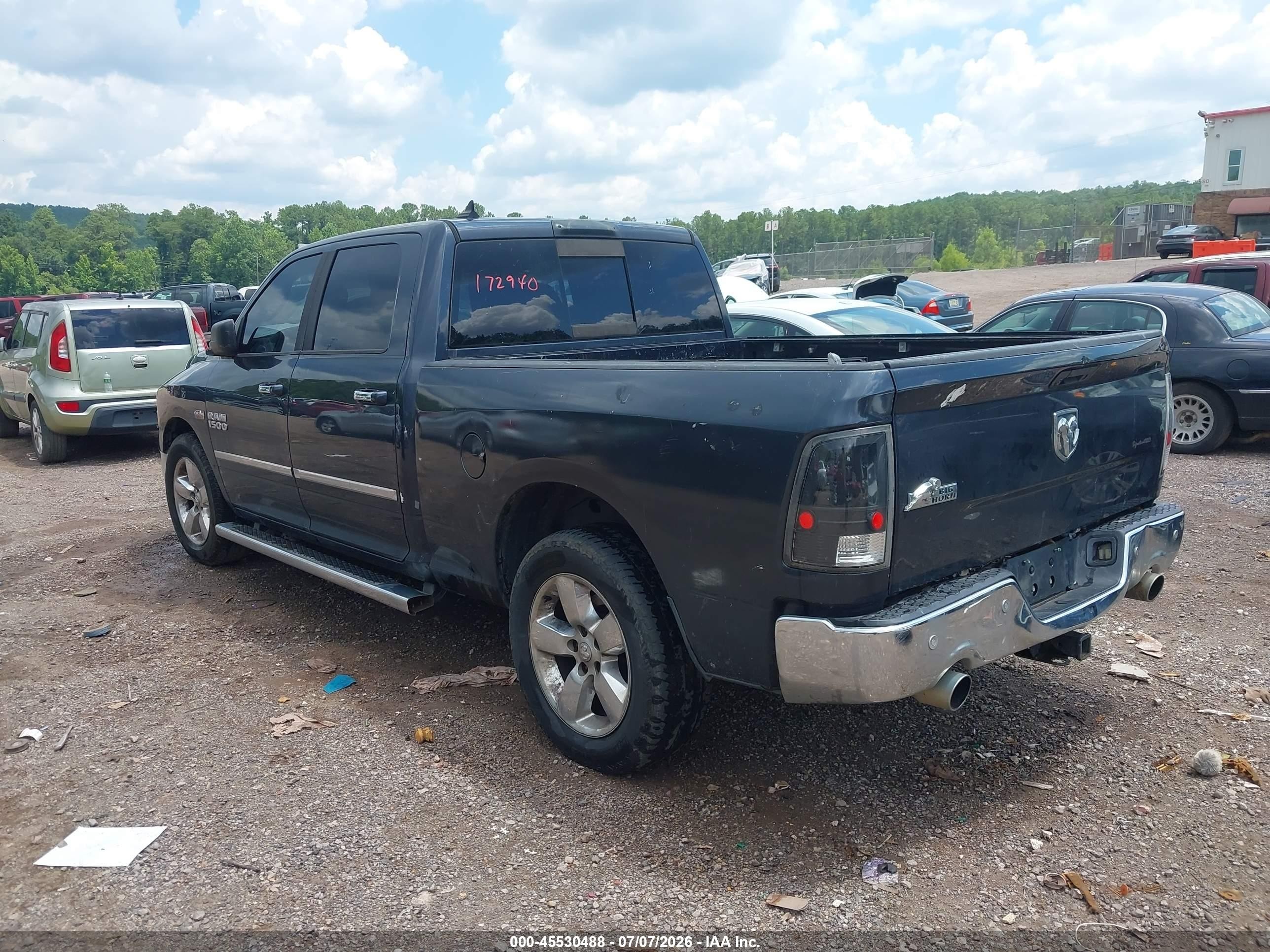 2014 Ram 1500 Big Horn Black vin: 1C6RR6TT5ES172940