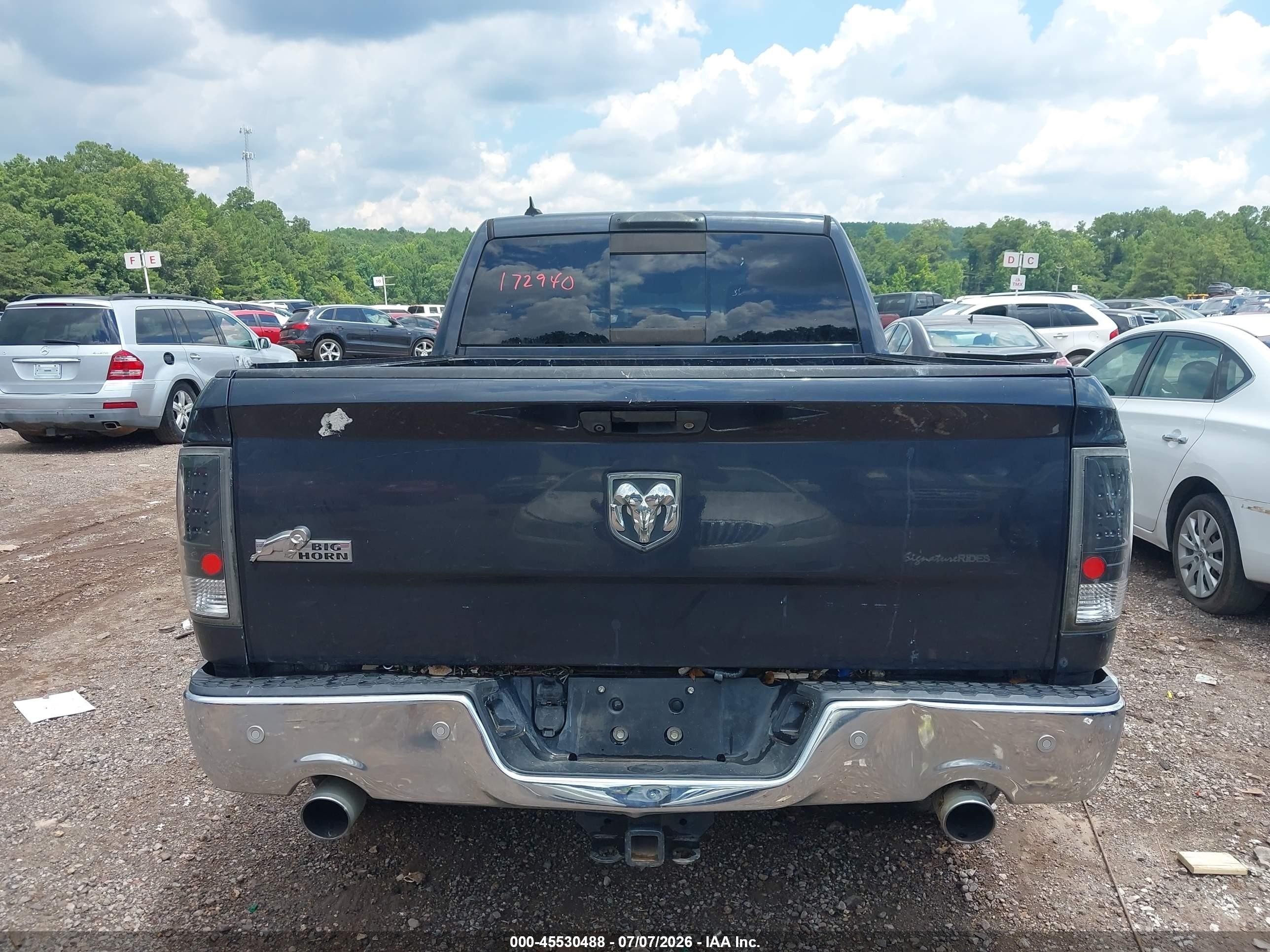 2014 Ram 1500 Big Horn Black vin: 1C6RR6TT5ES172940