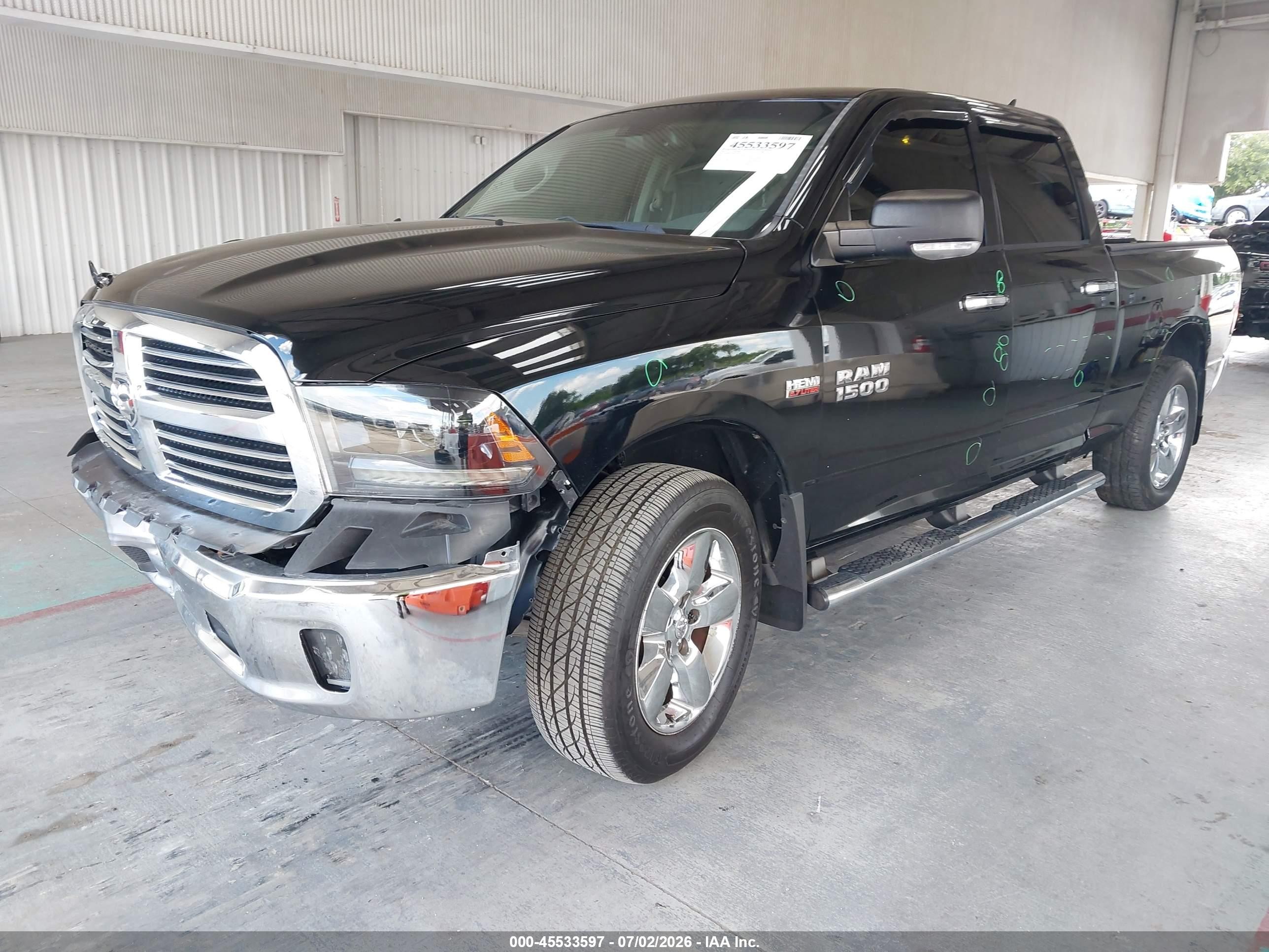 2015 Ram 1500 Big Horn Черный vin: 1C6RR6TT5FS530166