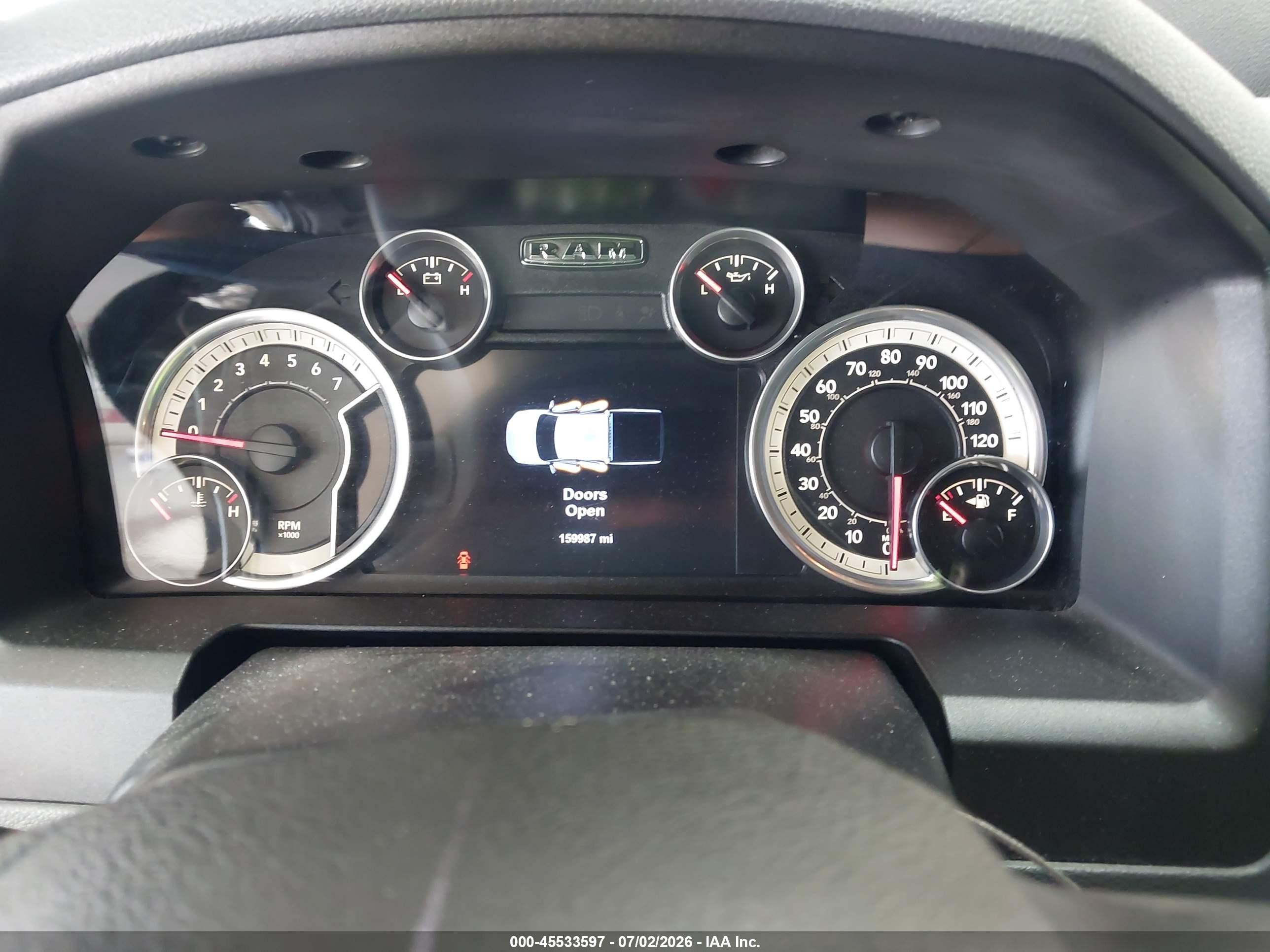 2015 Ram 1500 Big Horn Черный vin: 1C6RR6TT5FS530166