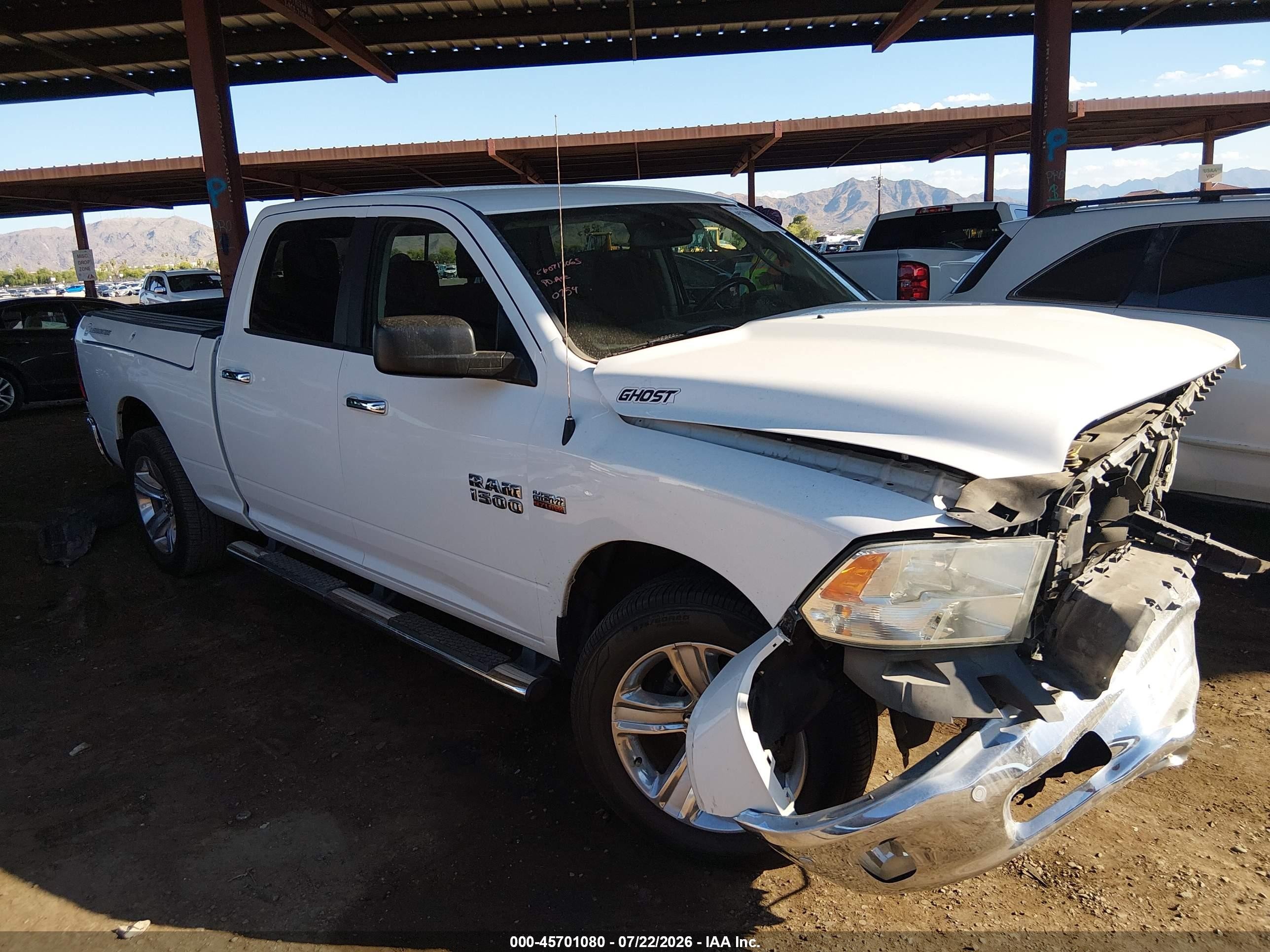 2014 Ram 1500 Big Horn White vin: 1C6RR6TT9ES310754
