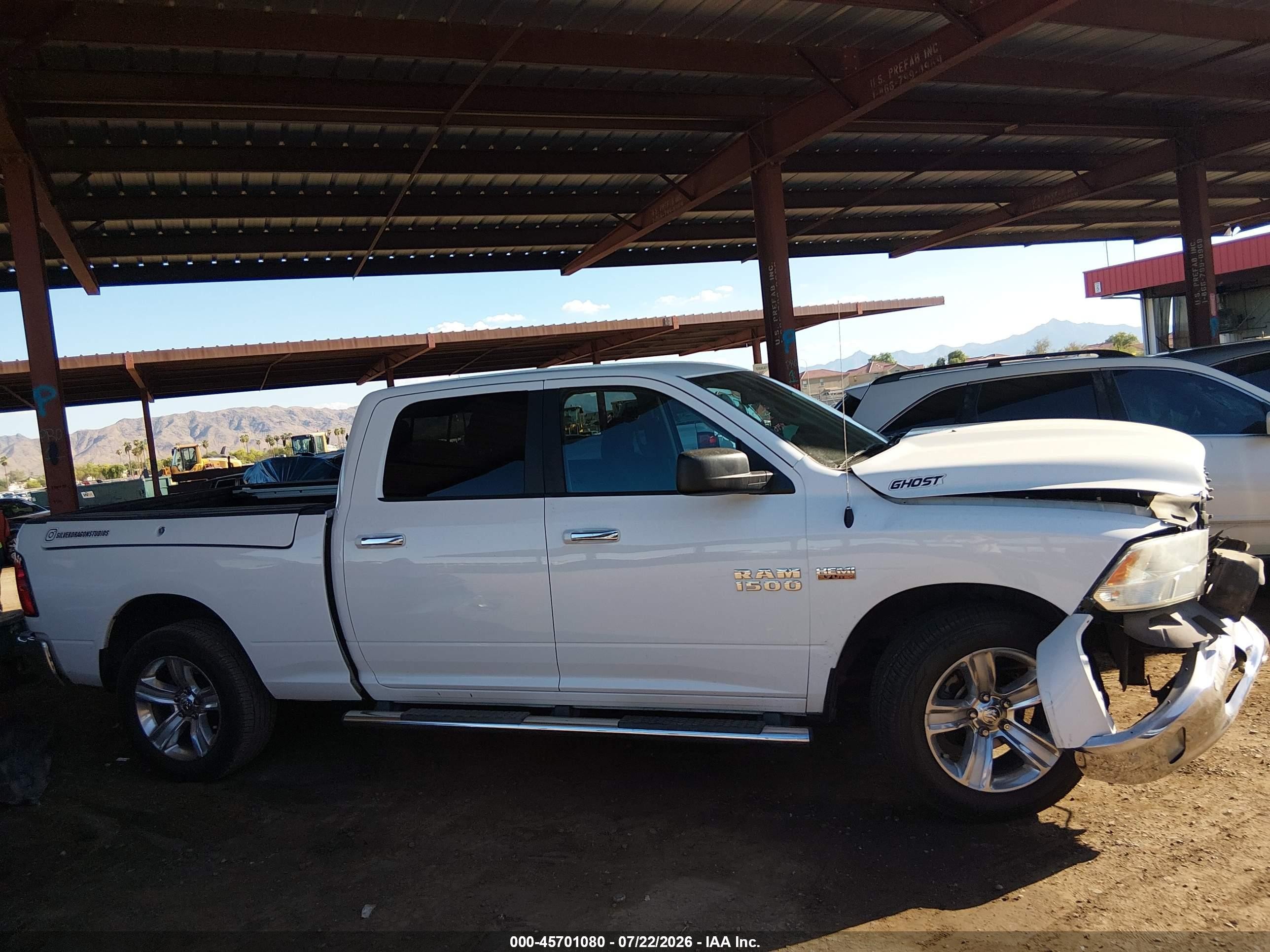 2014 Ram 1500 Big Horn White vin: 1C6RR6TT9ES310754