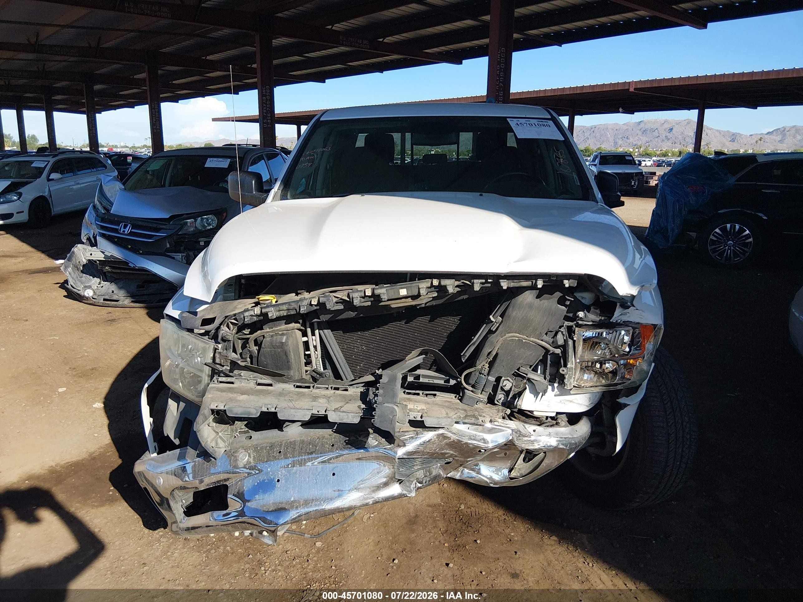 2014 Ram 1500 Big Horn White vin: 1C6RR6TT9ES310754