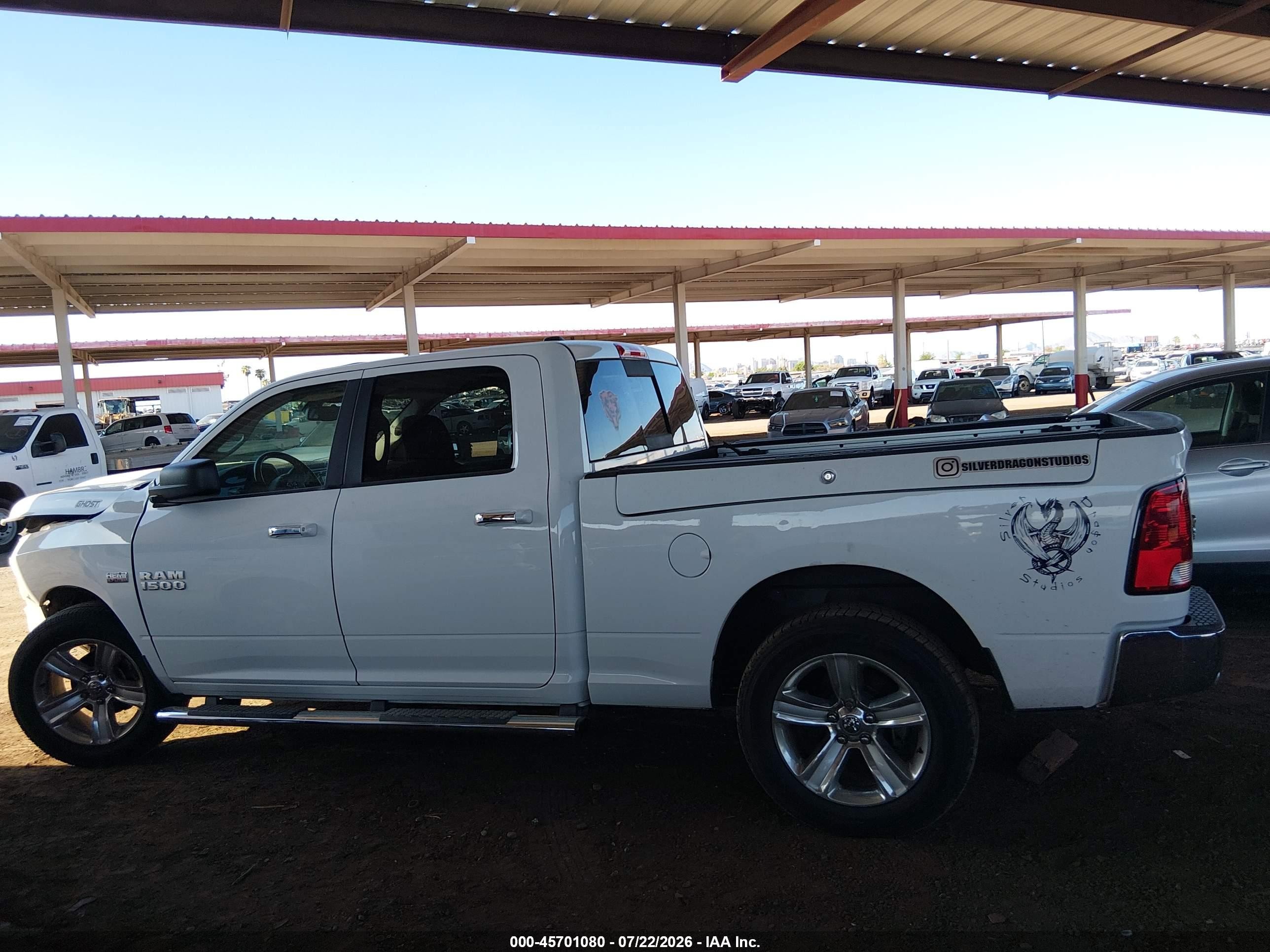 2014 Ram 1500 Big Horn White vin: 1C6RR6TT9ES310754
