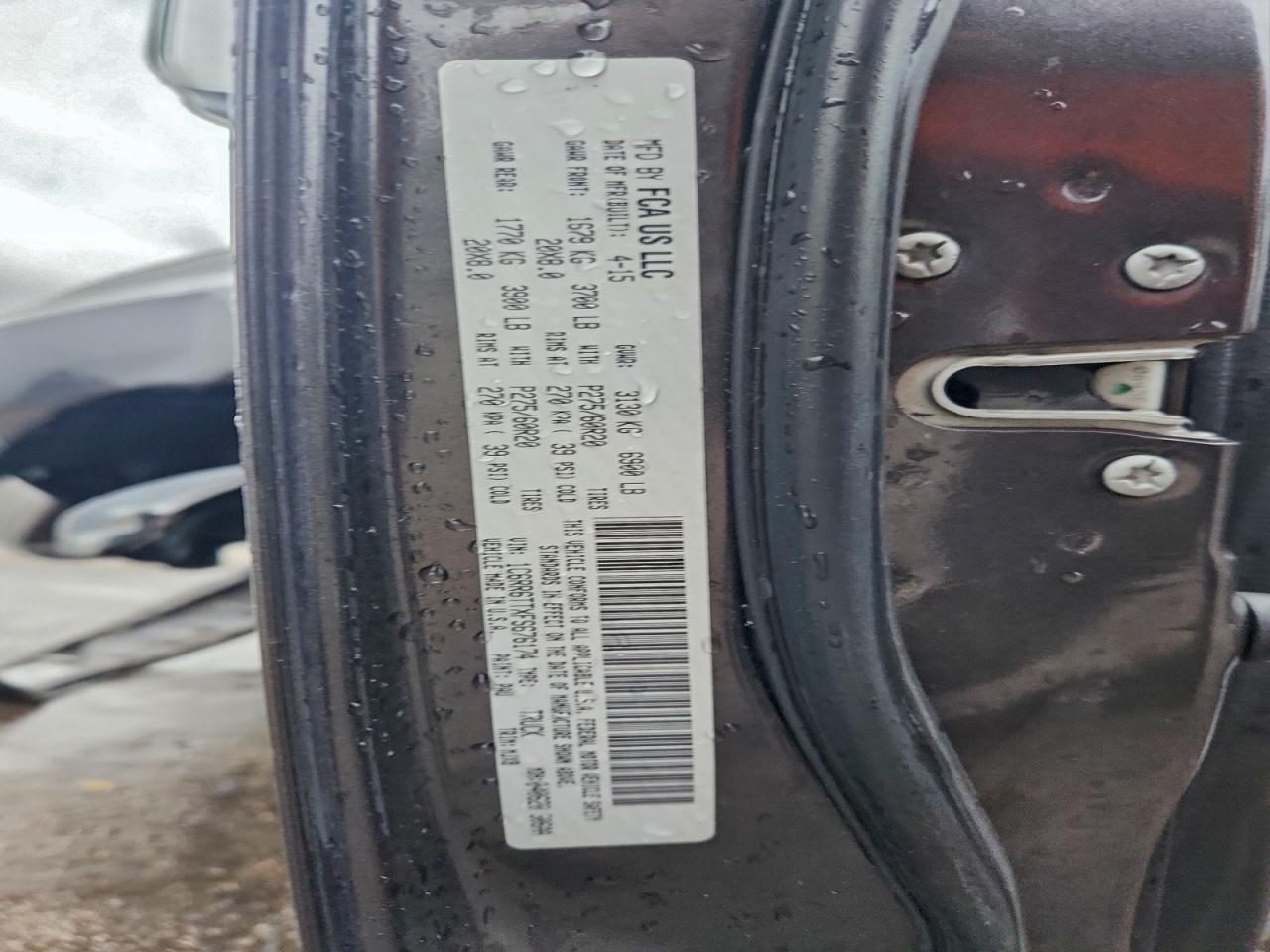 2015 Ram 1500 Slt Угольный vin: 1C6RR6TTXFS676174