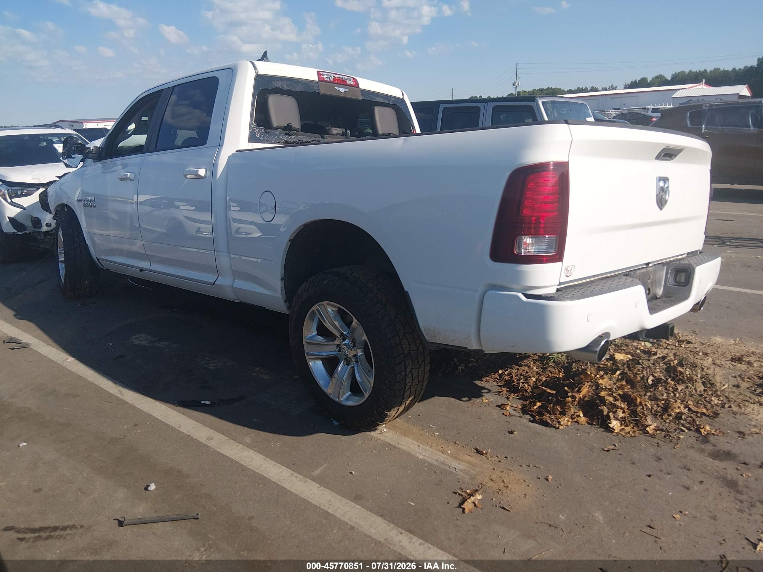 2014 Ram 1500 Sport White vin: 1C6RR6UT6ES448590