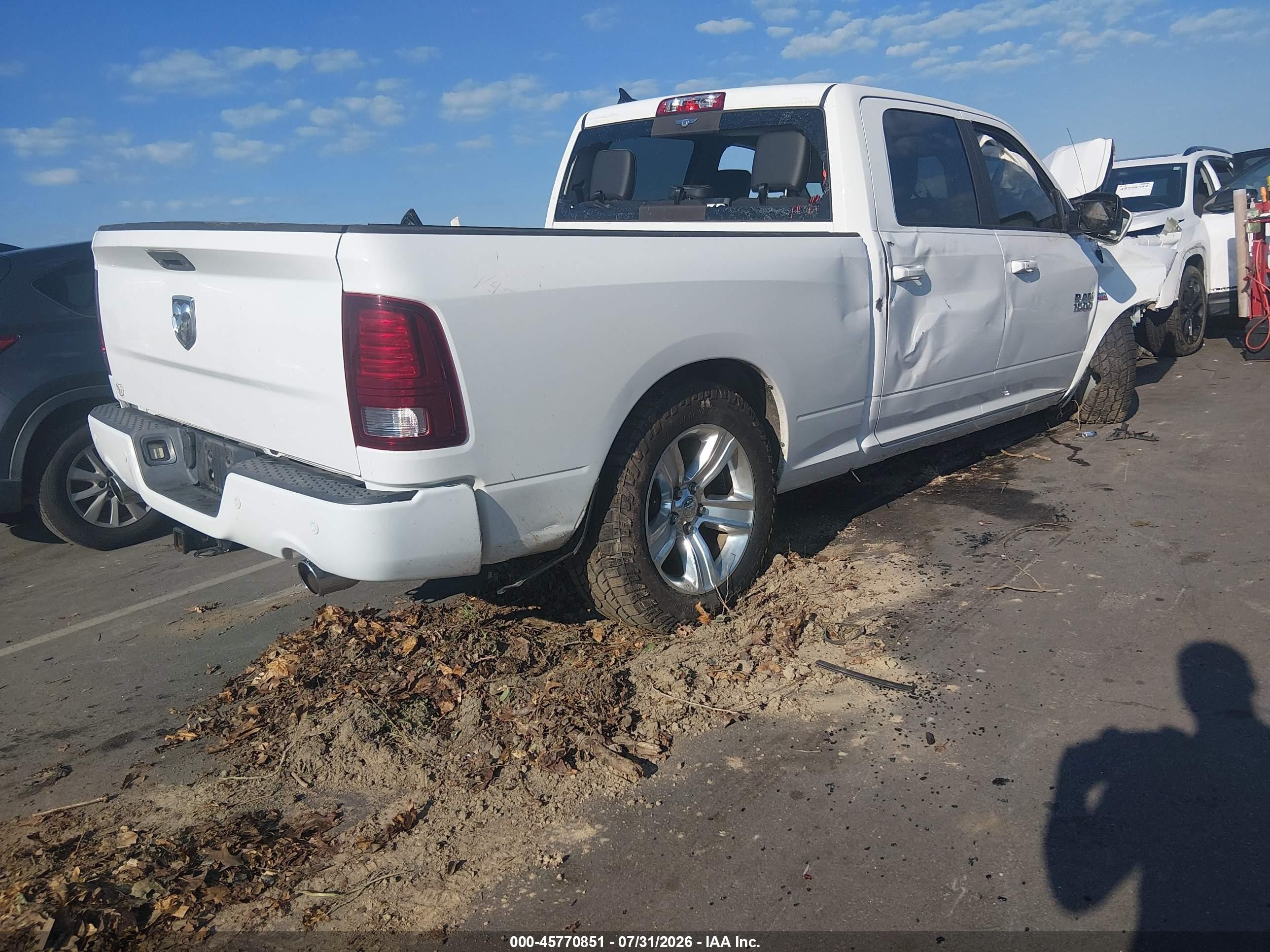 2014 Ram 1500 Sport White vin: 1C6RR6UT6ES448590