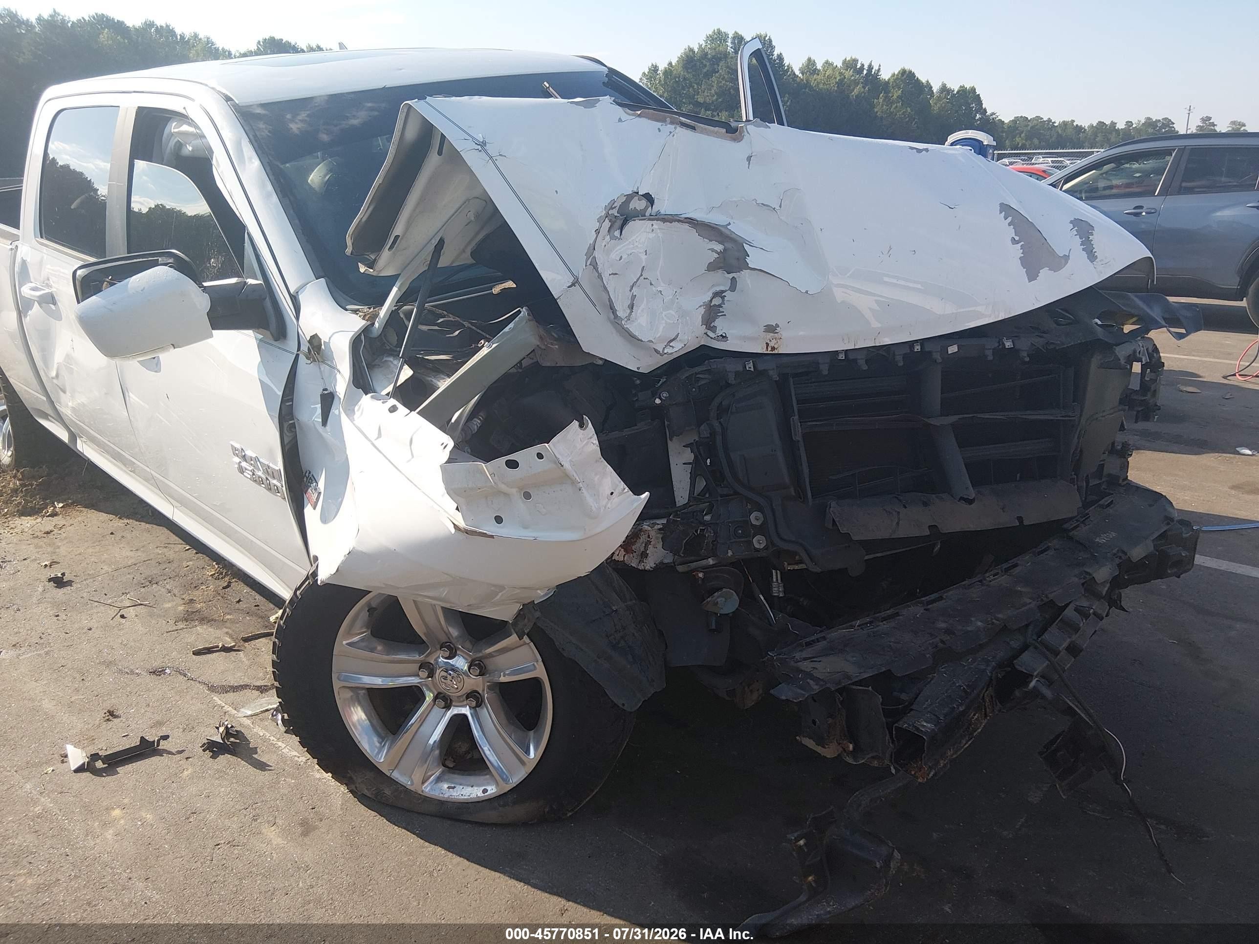 2014 Ram 1500 Sport White vin: 1C6RR6UT6ES448590