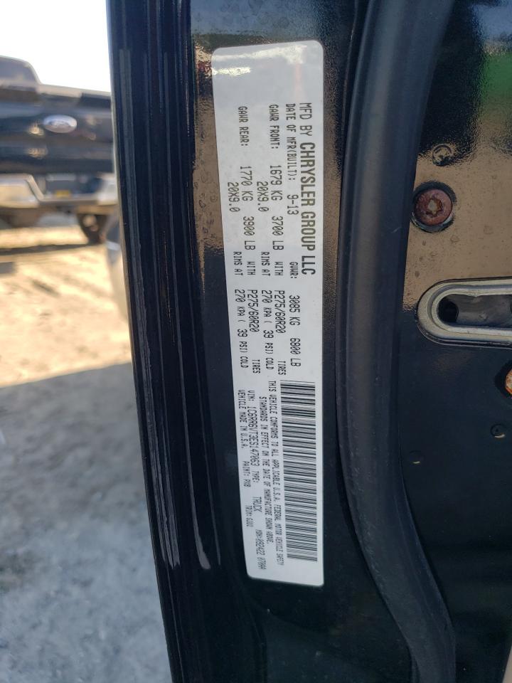 2014 Ram 1500 Laramie Черный vin: 1C6RR6VT3ES147063