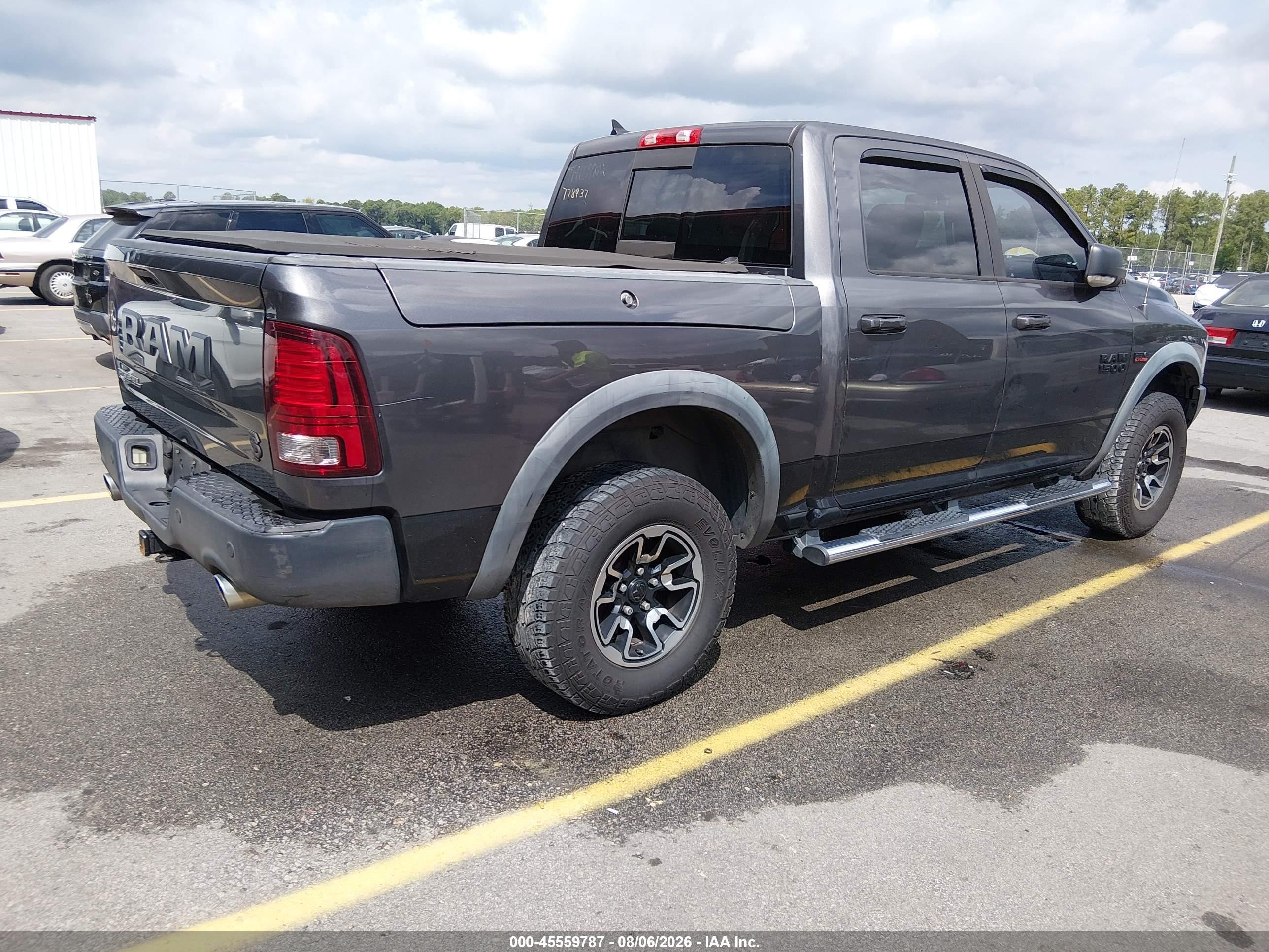 2015 Ram 1500 Rebel Gray vin: 1C6RR6YT8FS778937