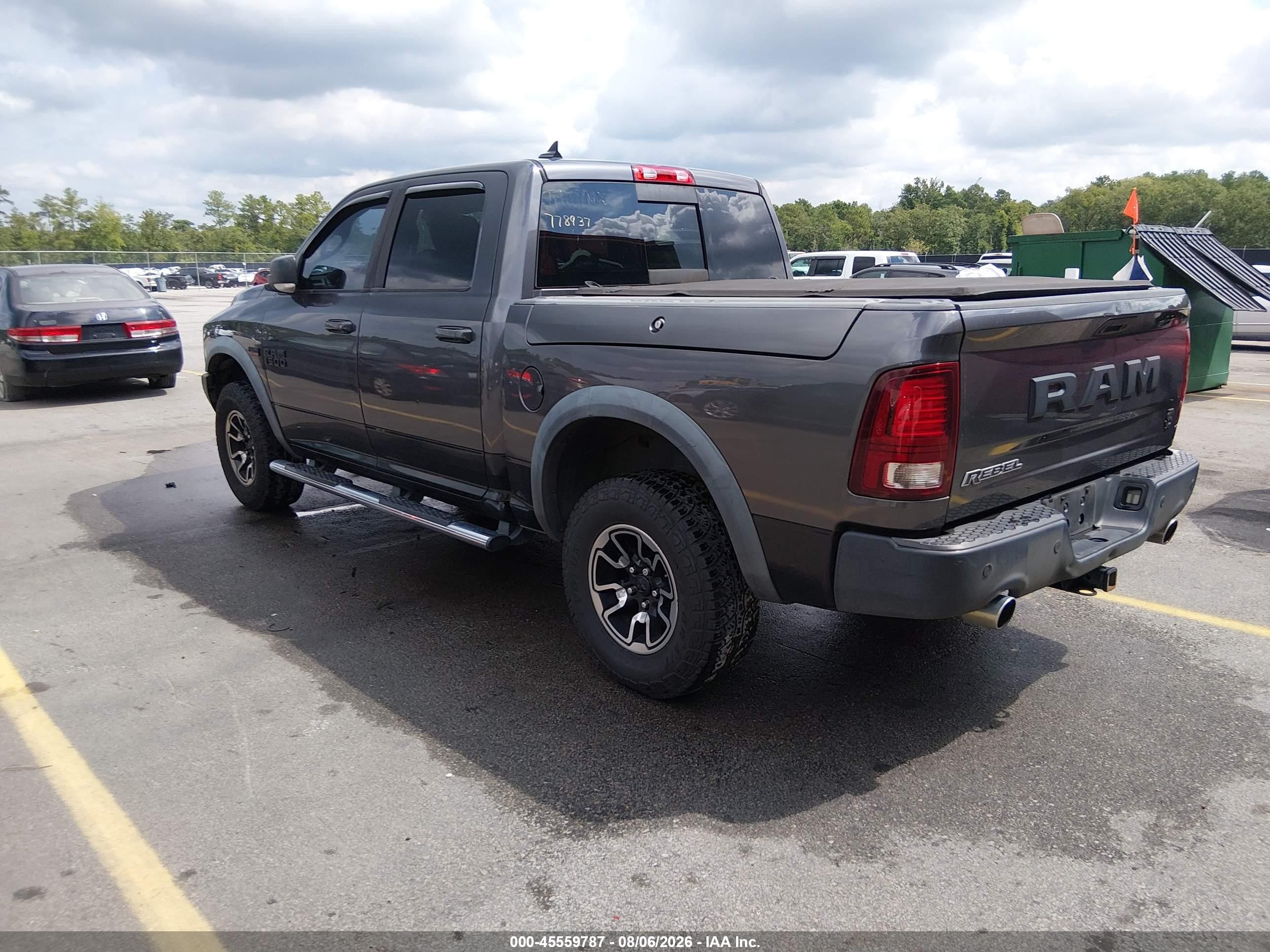 2015 Ram 1500 Rebel Gray vin: 1C6RR6YT8FS778937