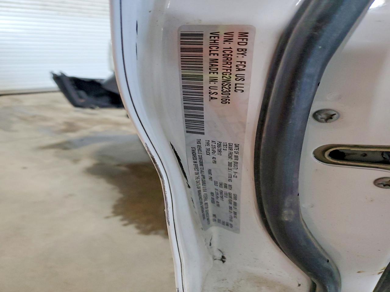 2022 Ram 1500 Classic Tradesman White vin: 1C6RR7FG2NS230166