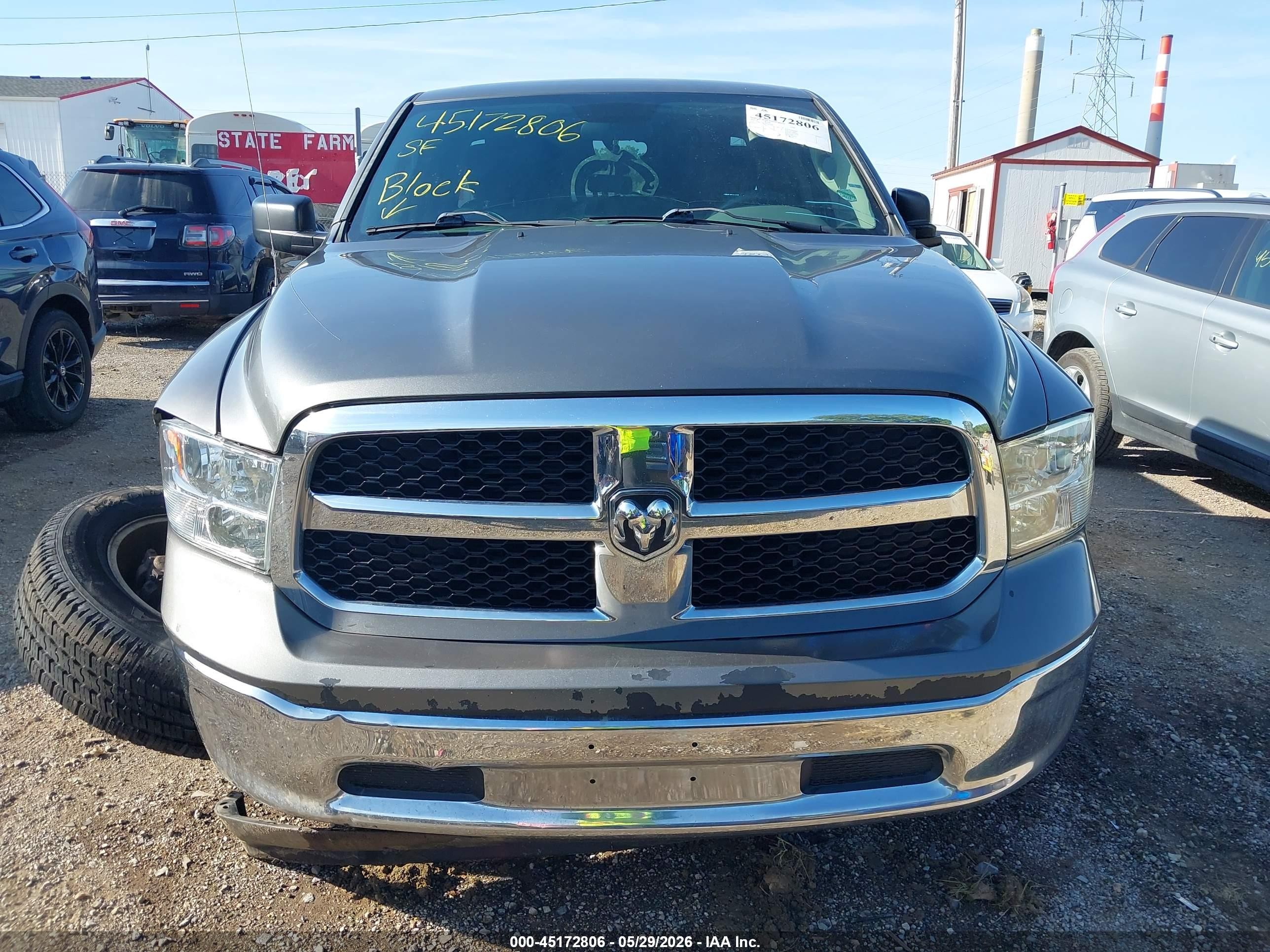 2013 Ram 1500 Tradesman Gray vin: 1C6RR7FG3DS647004