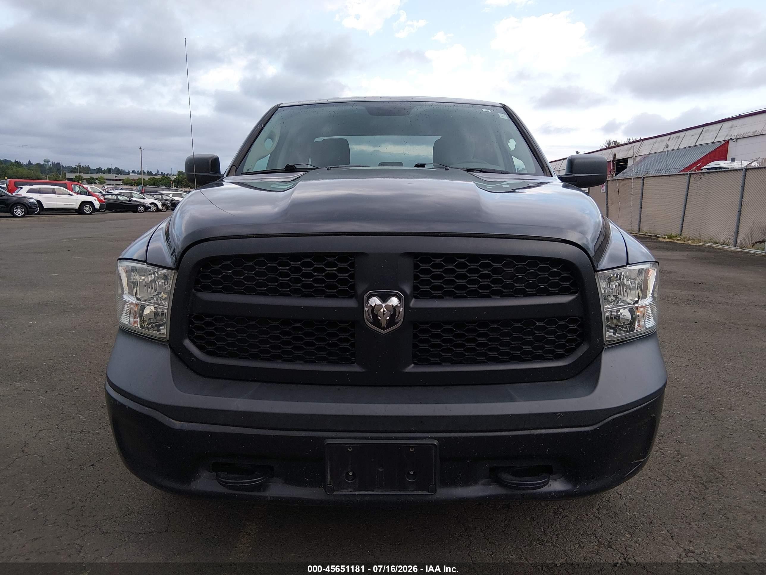 2018 Ram 1500 Tradesman  4x4 6'4 Box Black vin: 1C6RR7FG3JS297255