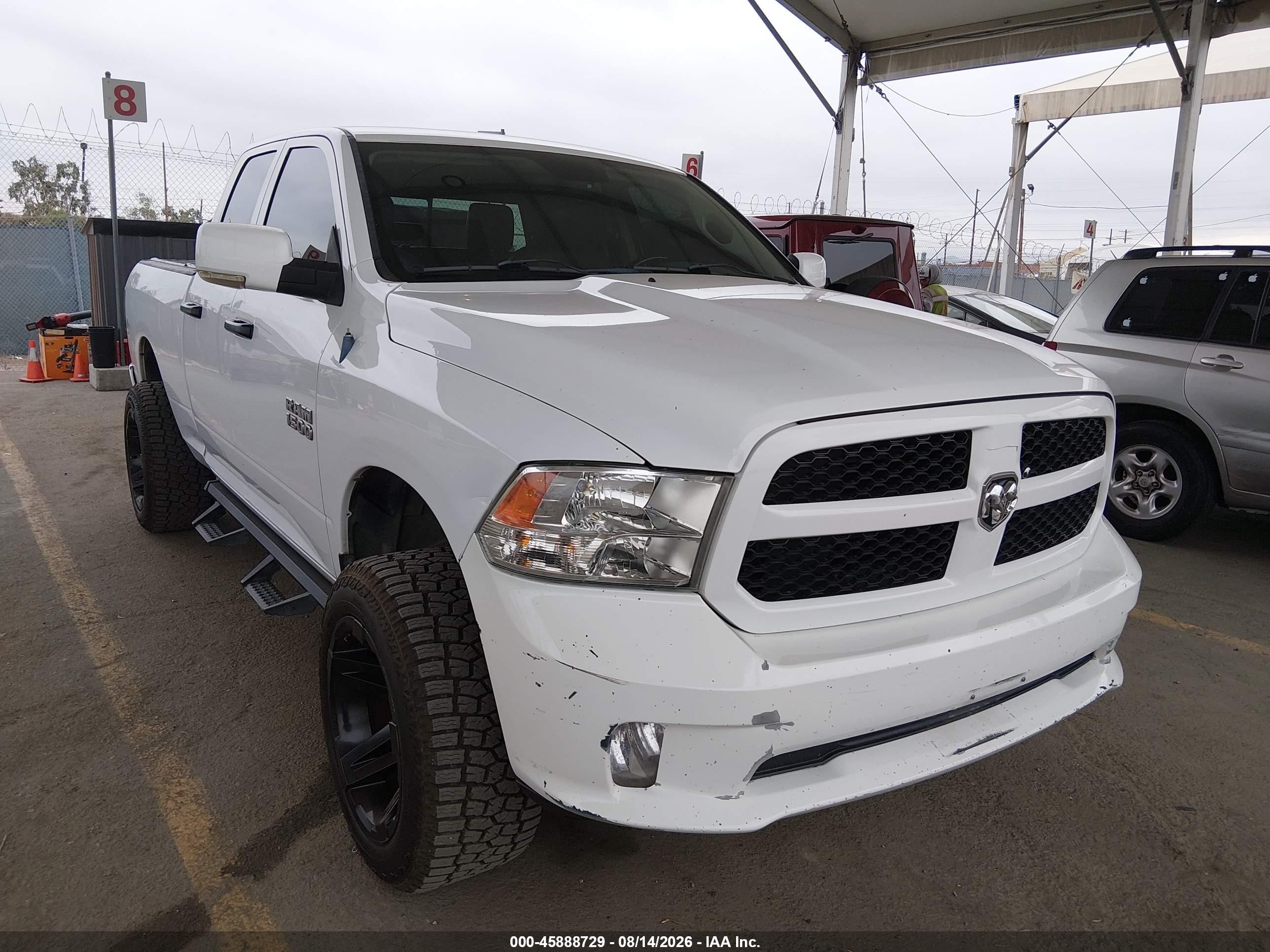 2014 Ram 1500 Tradesman White vin: 1C6RR7FG8ES164657