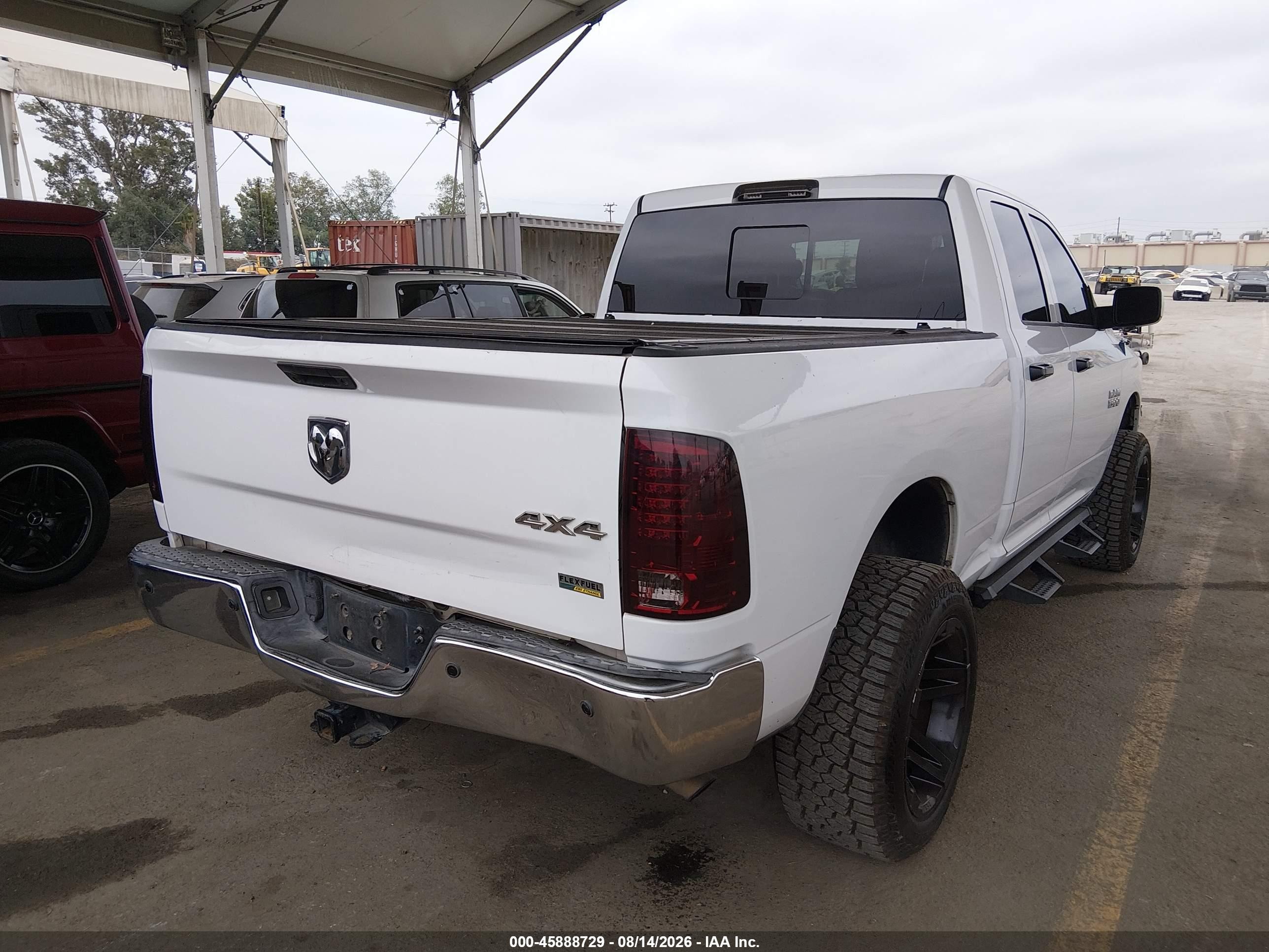 2014 Ram 1500 Tradesman White vin: 1C6RR7FG8ES164657