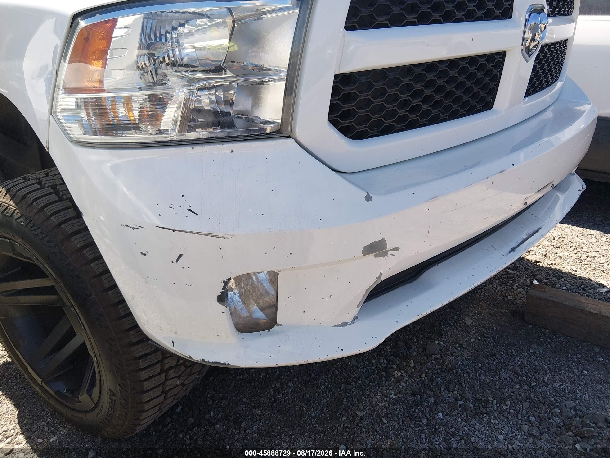 2014 Ram 1500 Tradesman White vin: 1C6RR7FG8ES164657