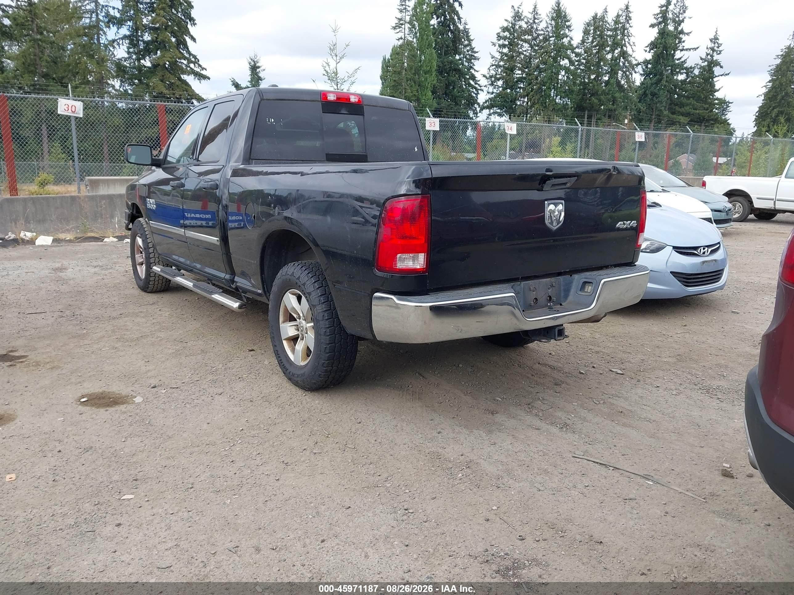 2013 Ram 1500   Black vin: 1C6RR7FG9DS717749