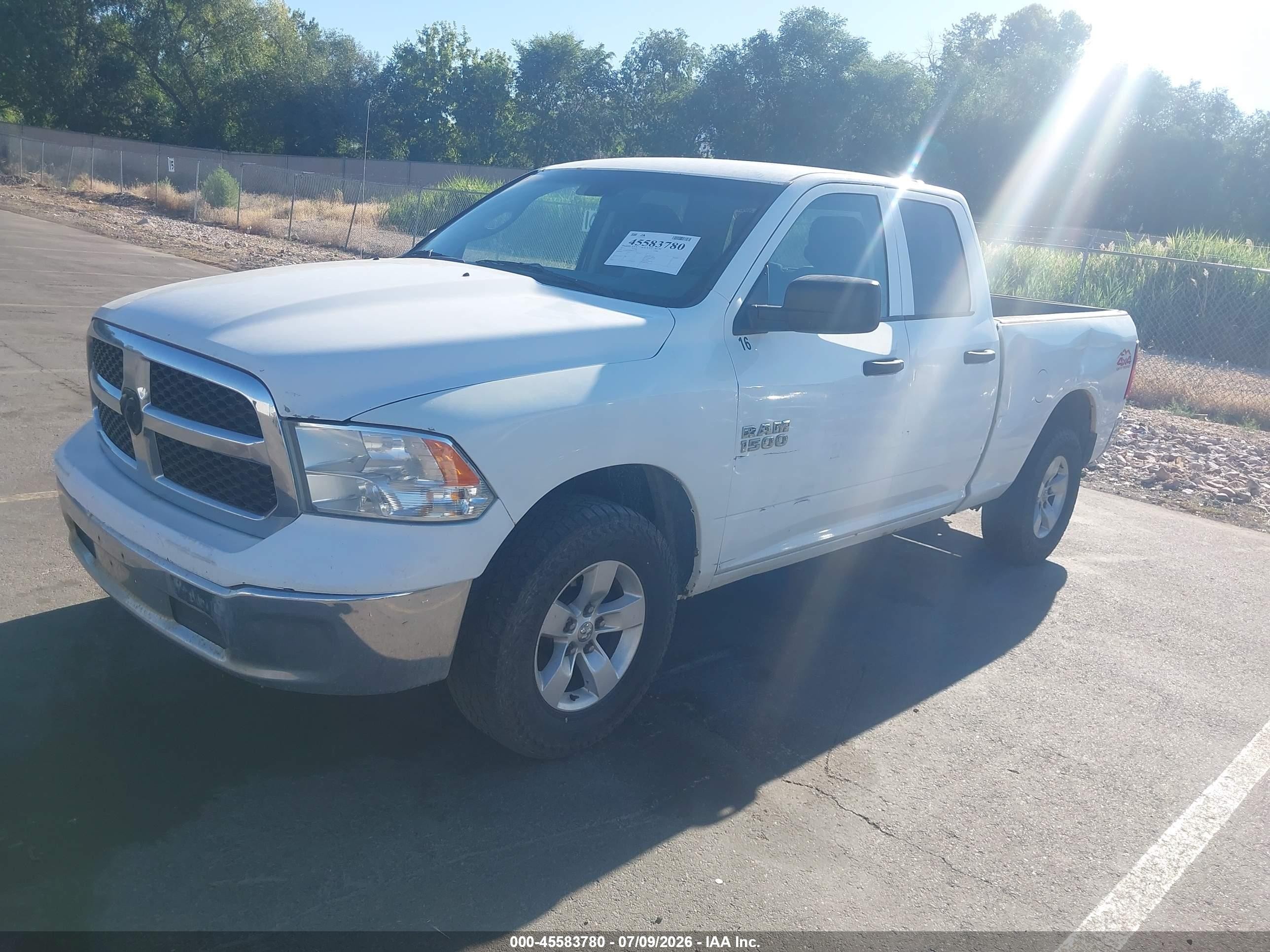 2013 Ram 1500 St White vin: 1C6RR7FP0DS501952
